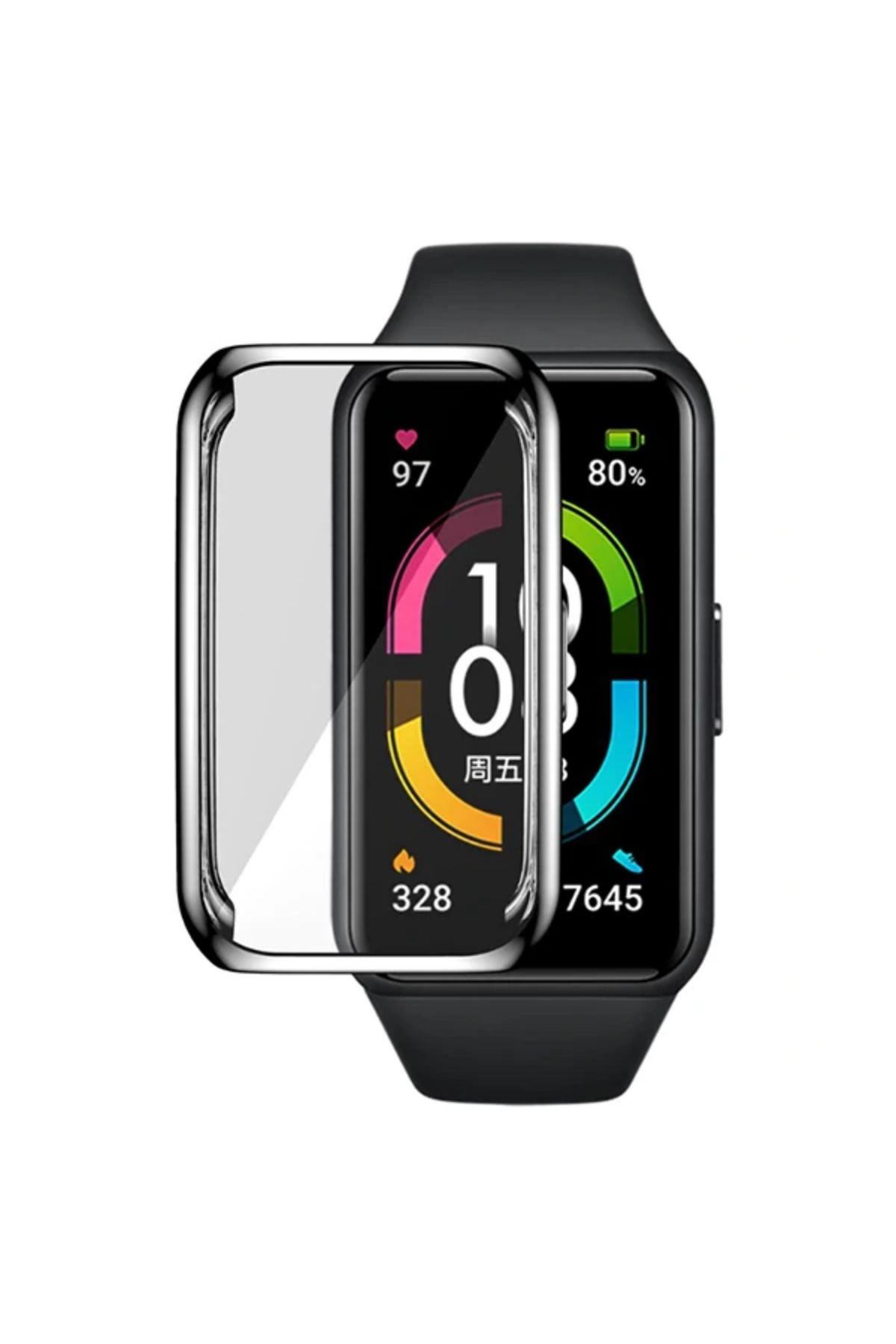 Marsilyan Huawei Honor Band 6 360 Koruma Ultra İnce Silikon Kılıf-(5775) - MCT1436-2080