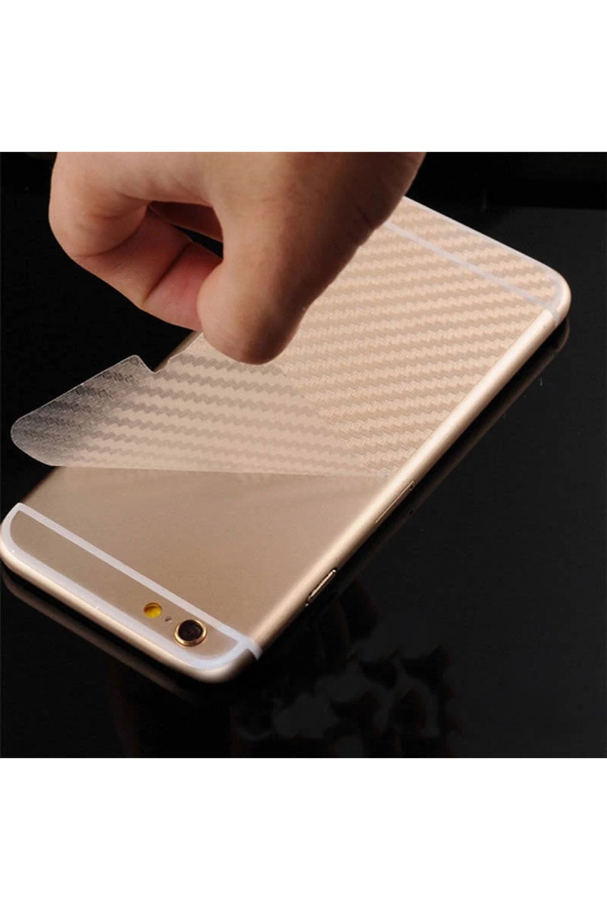 Marsilyan İphone 7 Plusİphone 8 Plus Arka Karbon Fier Koruma Bandı-(5775) - MCT6275-3784