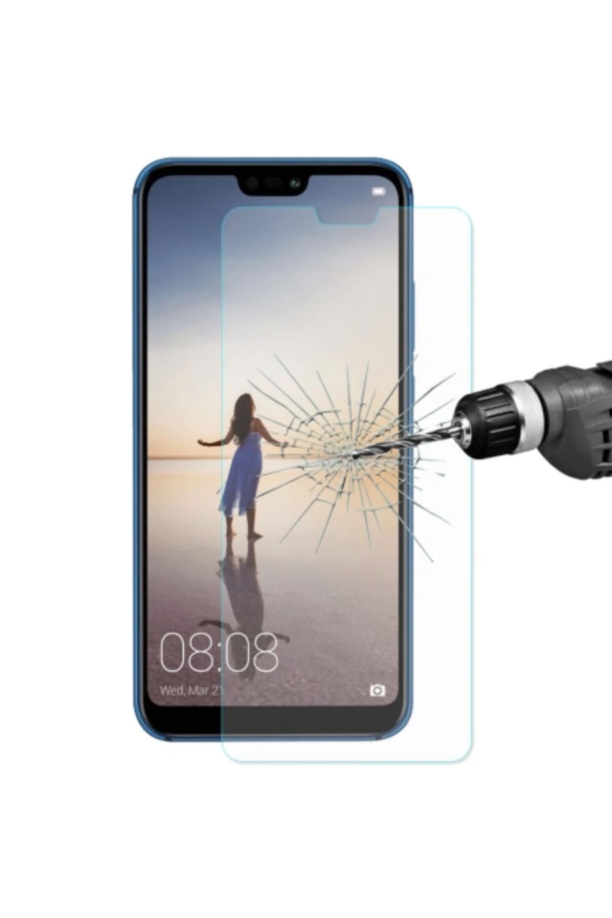 Marsilyan Huawei P20 LiteNova 3e Kırılmaz Tempered Cam Ekran Koruyucu-(5775) - MCT1275-5279