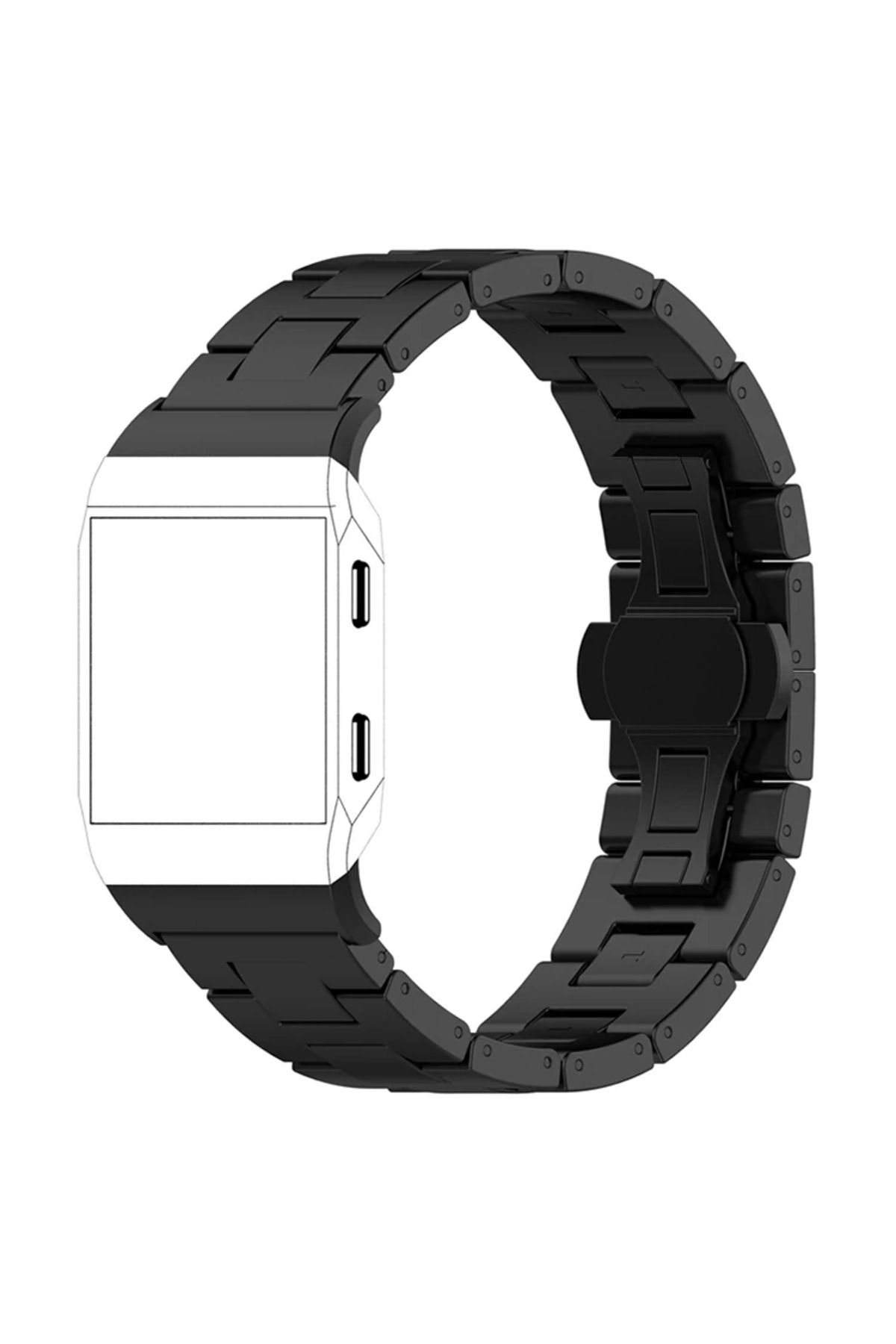 Marsilyan Fitbit İonic Akıllı Saat Paslanmaz Çelik Kayış Kordom-(5775) - MCT1096-3192
