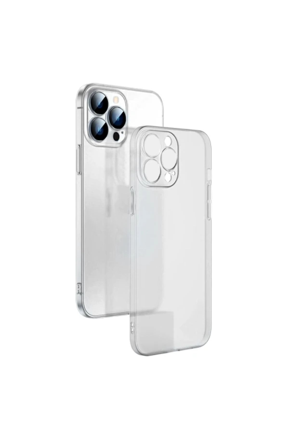 mudikonsept Ally iPhone 13 Pro 6.1inch Frosted Glass Şeffaf Kamera Korumalı Kılıf-(5775) - MDE6893-1530