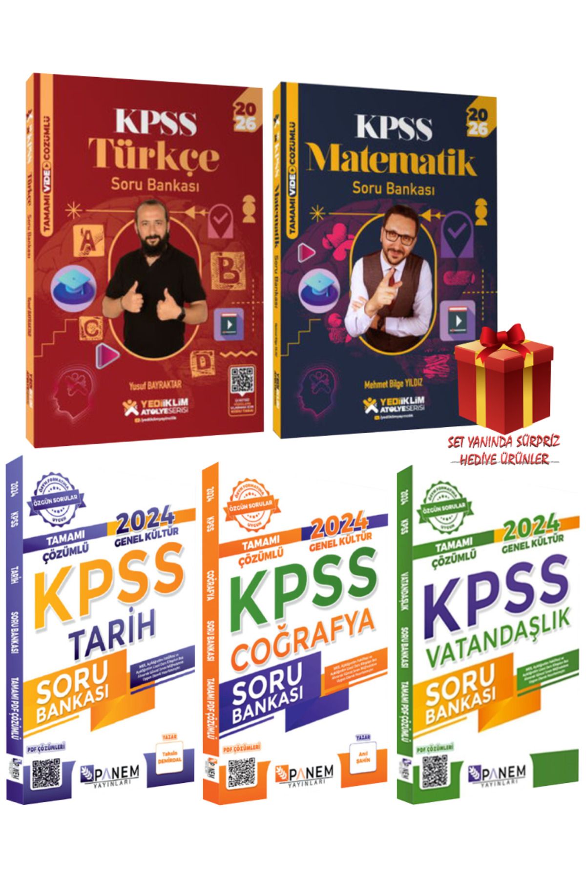 Yediiklim Yayınları 2026 KPSS Türkçe+ Mehmet Bilge Yıldız Matematik+ Tarih+ Coğrafya+ Vatandaşlık Soru Bankası Seti