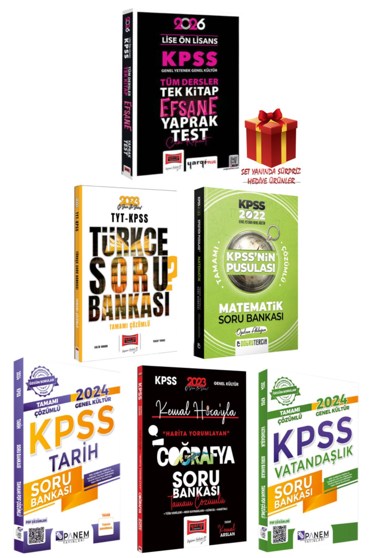 Yargı Yayınları 2026 KPSS Lise-Ön Lisans Tek Kitap Yaprak Test+Türkçe+Matematik+Tarih+Coğrafya+Vatandaşlık Soru B.