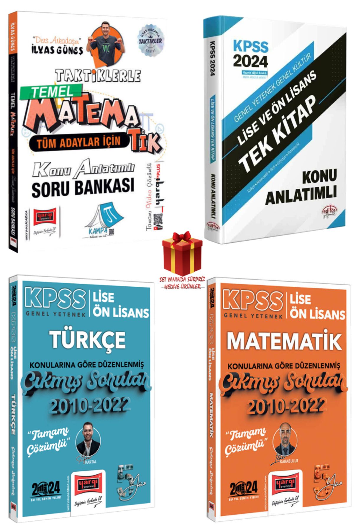 Yargı Yayınları İlyas Güneş|Taktiklerle Matematik Konu-Soru Bankası+Tek Kitap Konu+Türkçe-Matematik Çıkmış Sorular