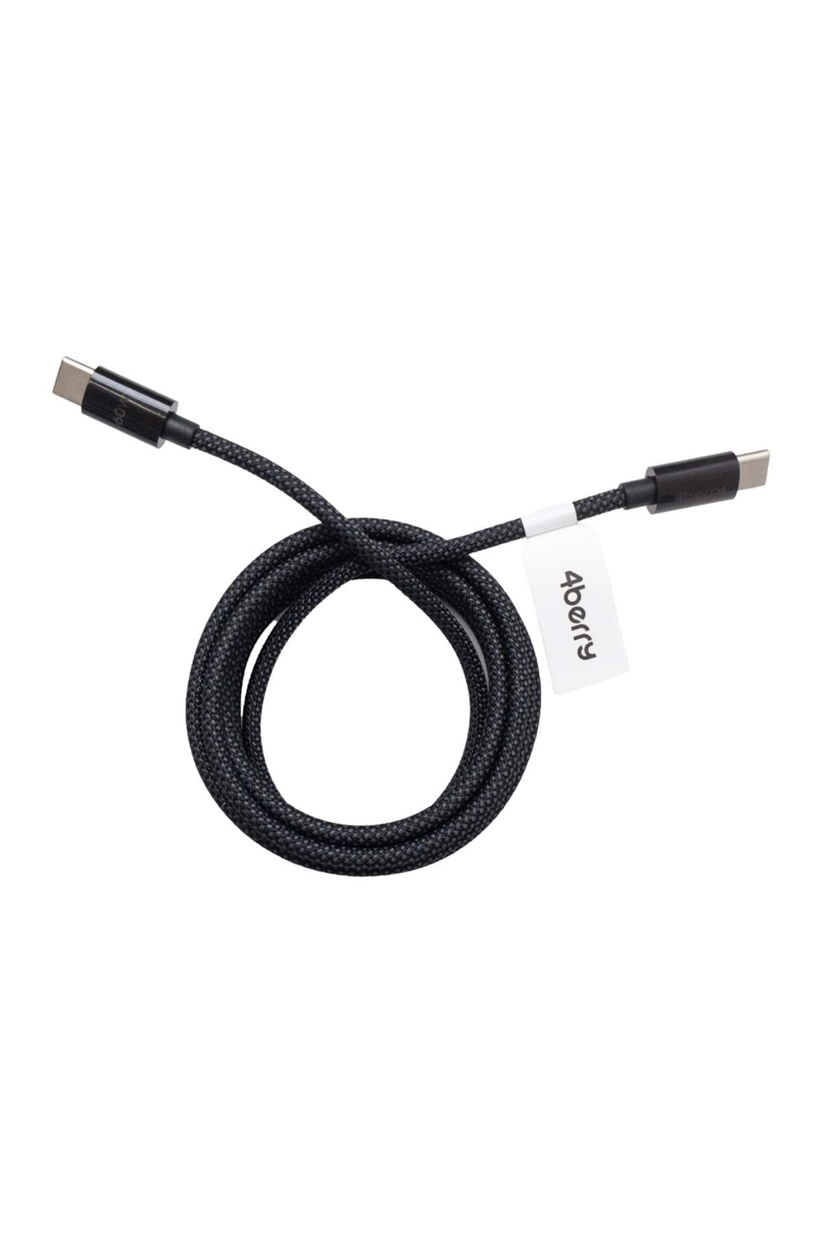 4Berry ECO CC FAST CHARGE ÖRGÜLÜ 60 W (C TO C /1.2 ) SIYAH
