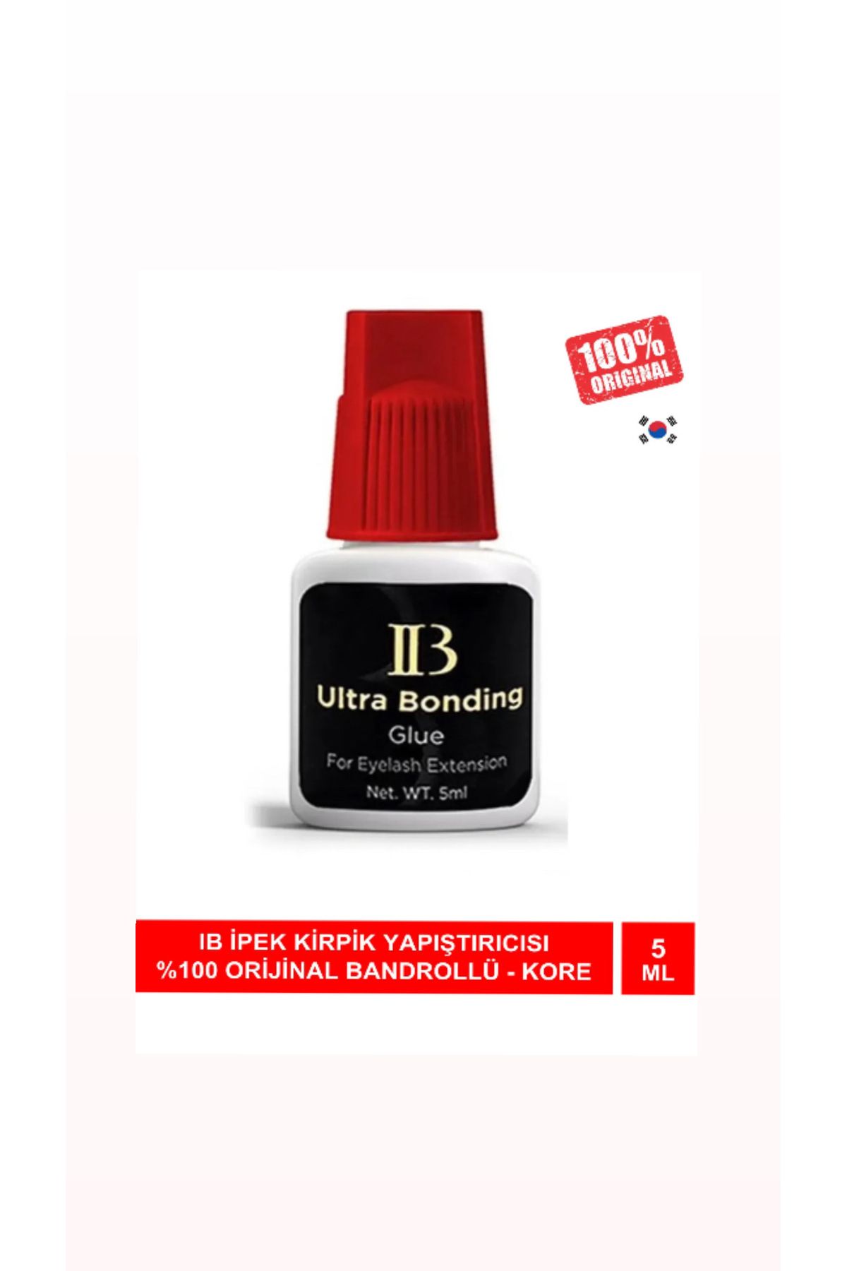 Lenazma COSMETICS IB İpek Kirpik Yapıştırıcı 5ml Orijinal Bandrollü-Ultra Bonding Kırmızı Kapak