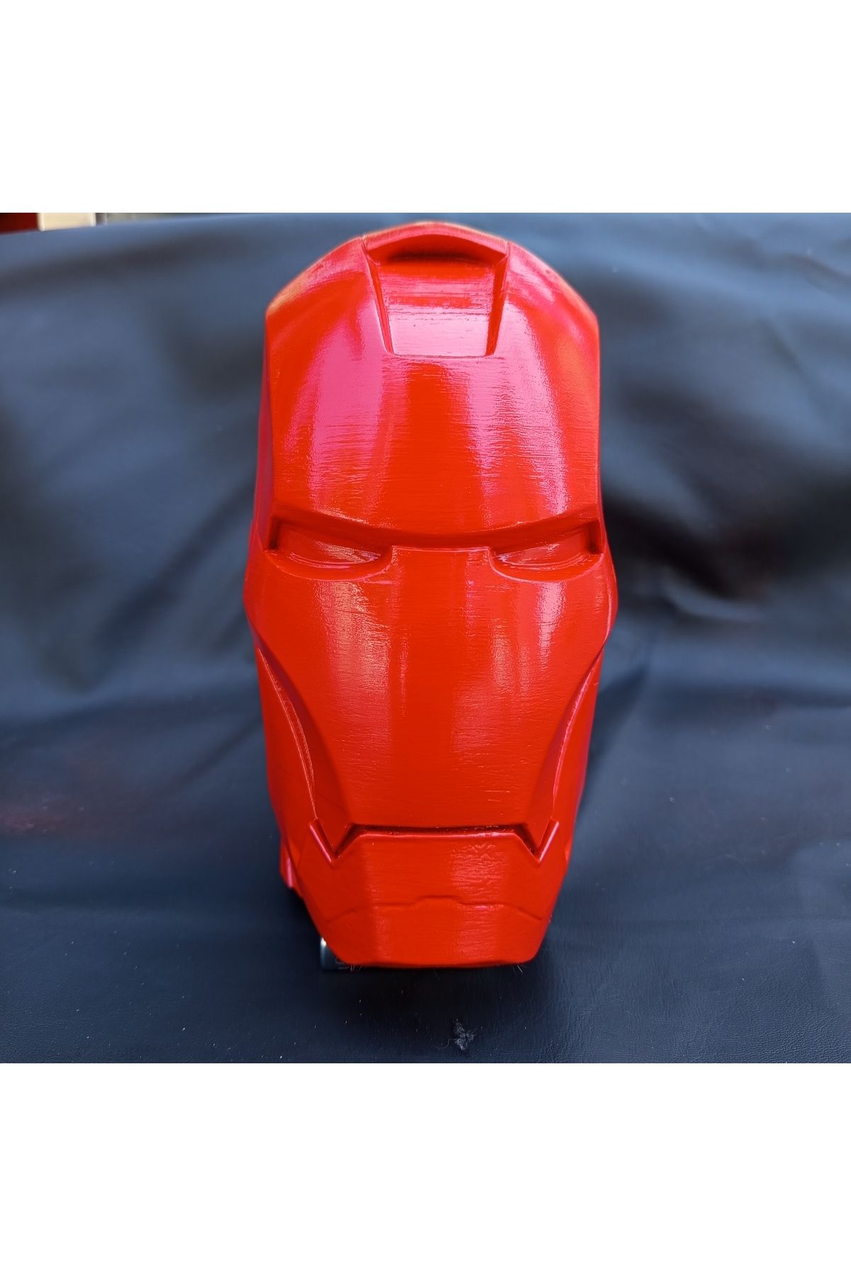 3DLİ İronman kaskı tepe kulaklık tutucu 22cm KIRMIZI - HEDİYELİK ÜRÜN PC MASA ÜSTÜ KULAKLIK TUTUCU