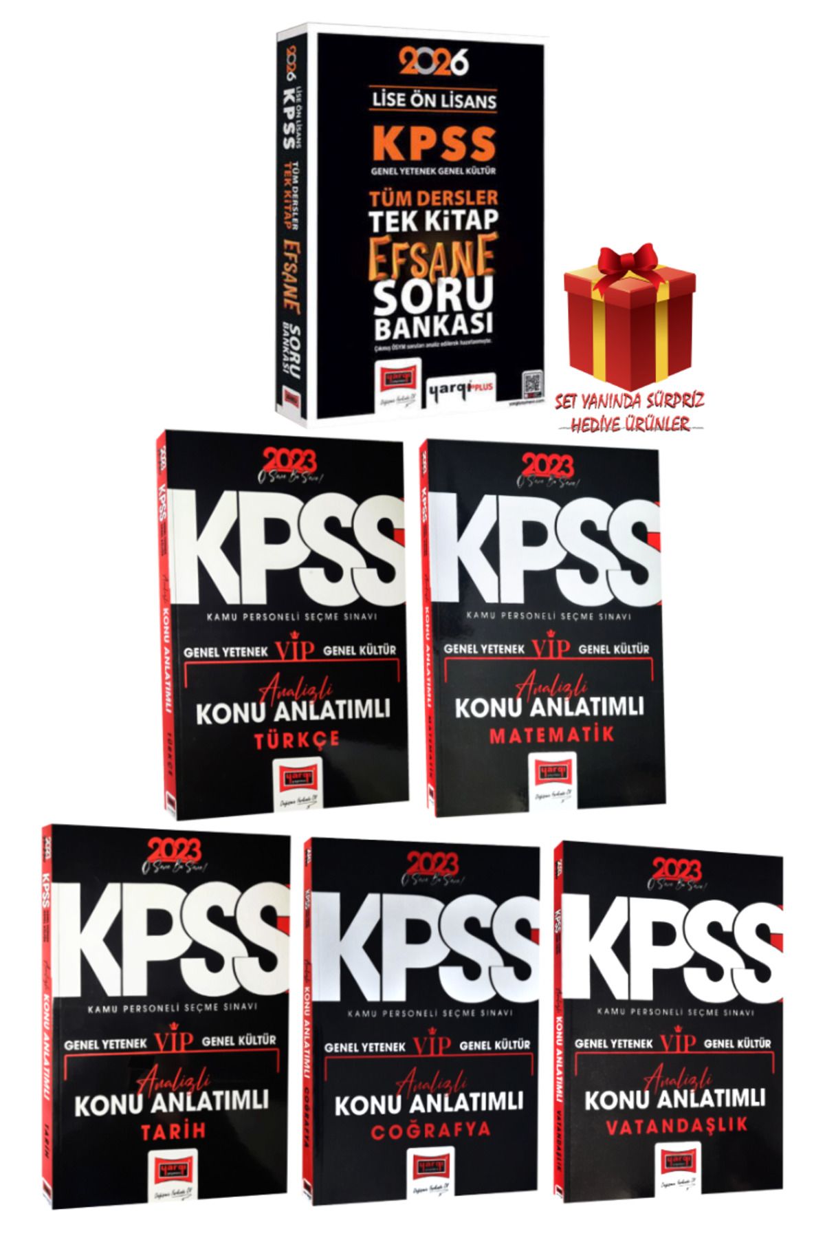 Yargı Yayınları 2026 KPSS Lise-Ön Lisans GY-GK Tek Kitap Soru Bankası + Analizli Konu Anlatımlı Modüler Set + Hediye