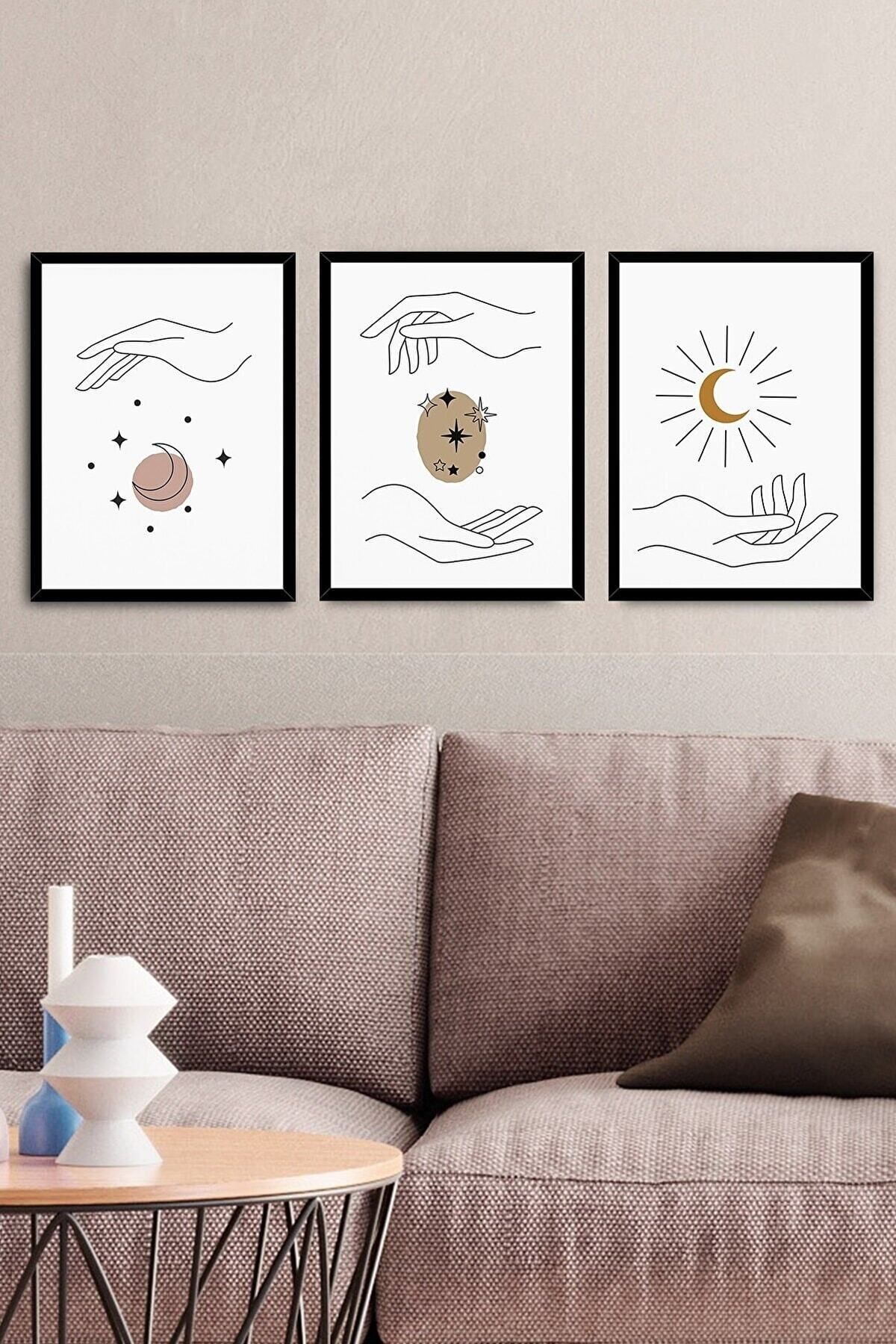 teknotrust Renkli 20x30 cm 3'lü resimli tablo çerçevesi, şık ve canlı dekor seçeneği