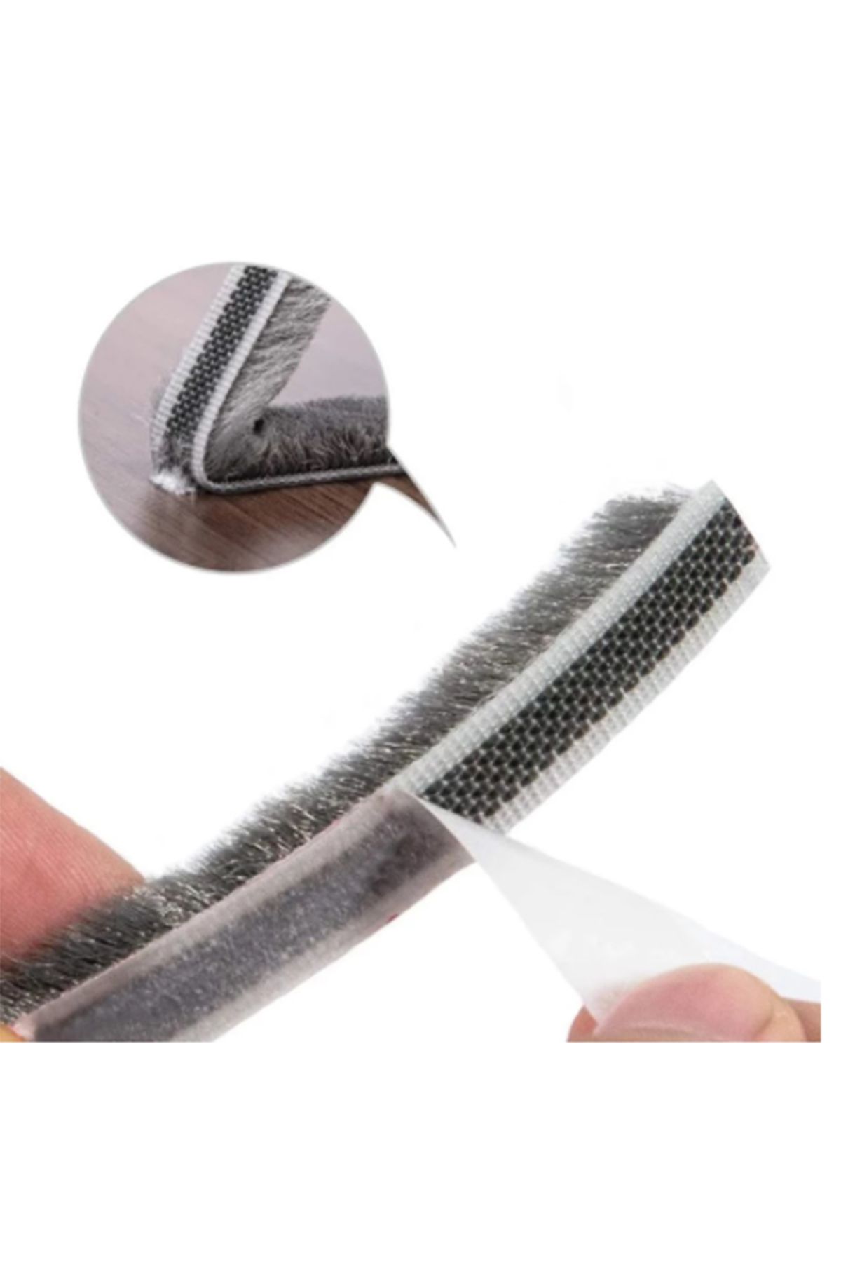 BABAWİCK 10 Metre Yapışkanlı Kıl Fitil 10mm Yükseklik Cam Balkon ve Alüminyum Kapı Pencere Fırça Fitili
