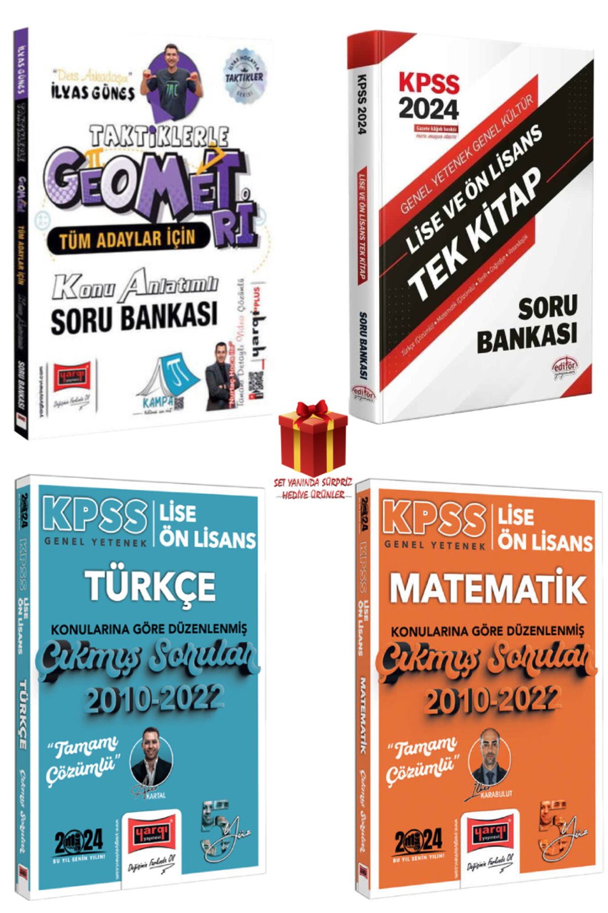 Yargı Yayınları İlyas Güneş|Taktiklerle Geometri Konu-Soru Bankası+Tek Kitap SB+Türkçe-Matematik Çıkmış Sorular