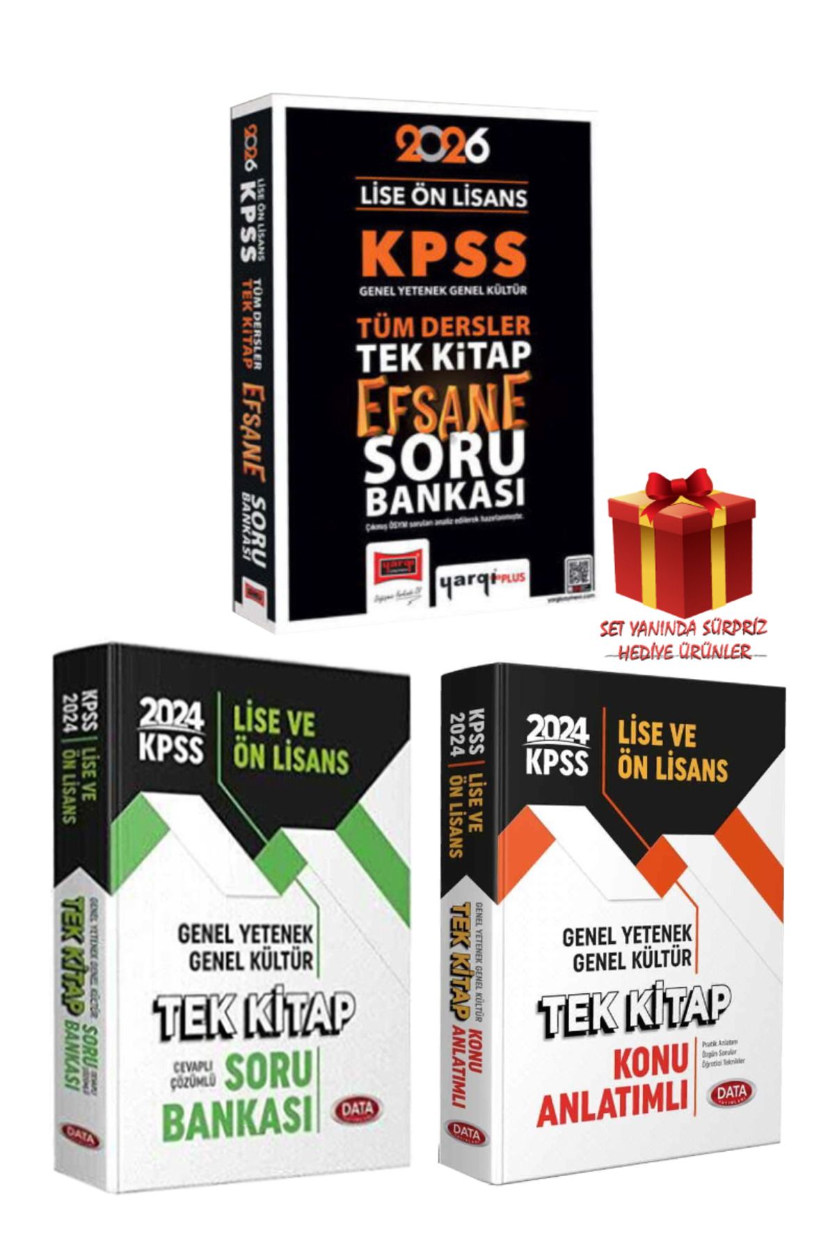 Yargı Yayınları 2026 KPSS Lise-Ön Lisans Tüm Dersler Tek Kitap Soru Bankası+Tek Kitap Soru Bankası+Konu Anlatımlı