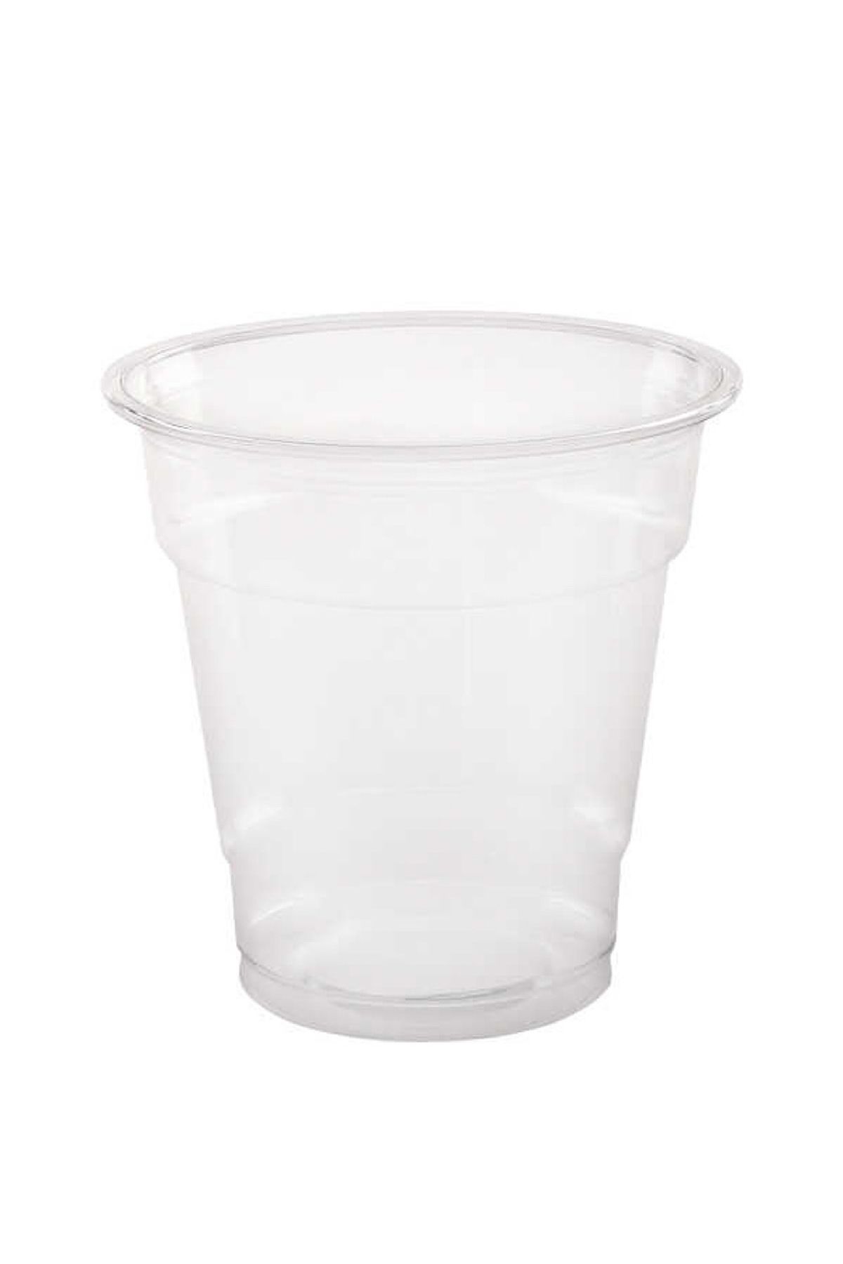 PLASTİKAP Ekonomik Pet Bardak 300 ml - 7 gr ( 100 Adet Kapaklı )