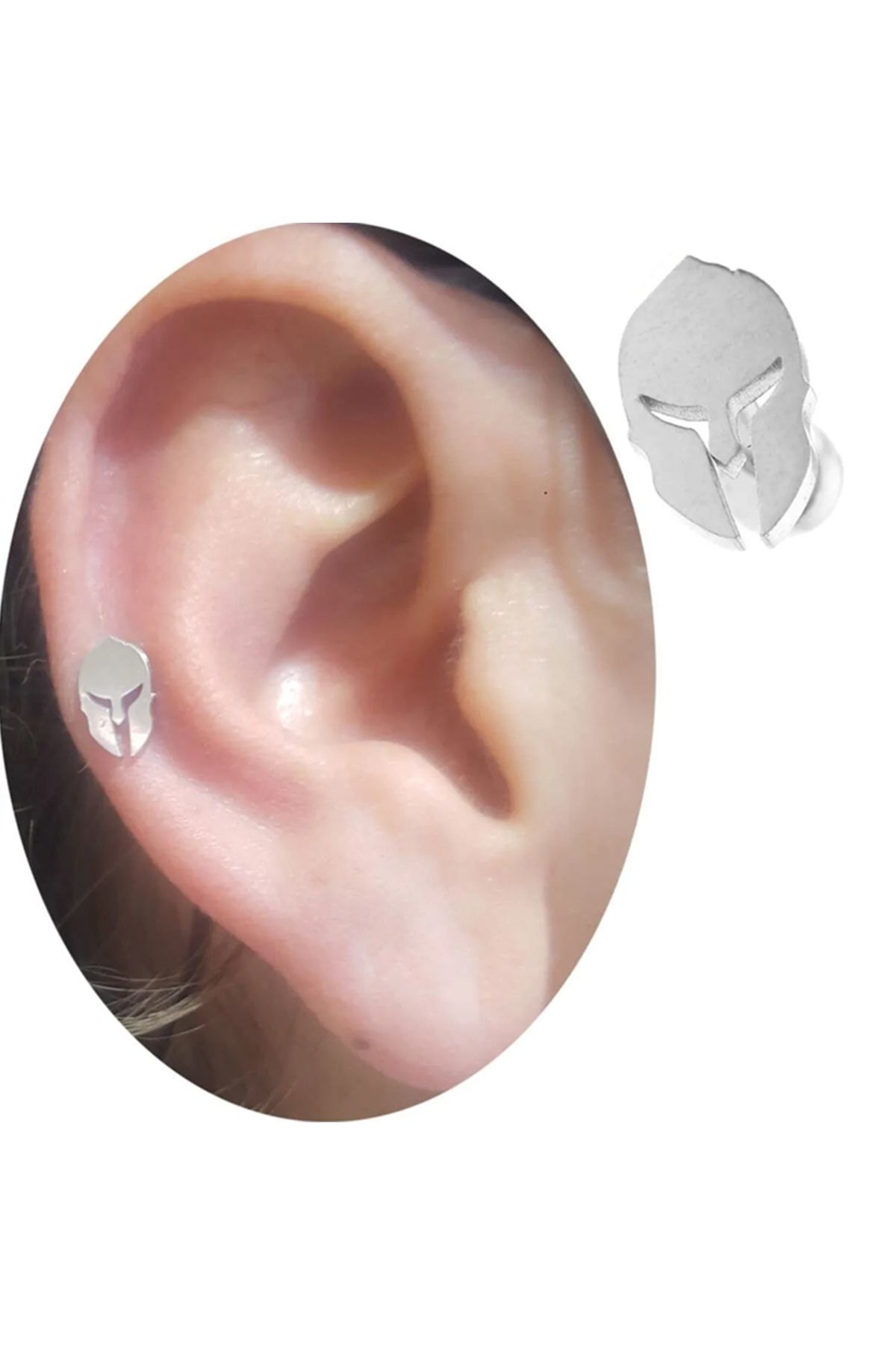 Cadının Dükkanı Çelik Gladyatör Tragus Helix Kıkırdak Piercing