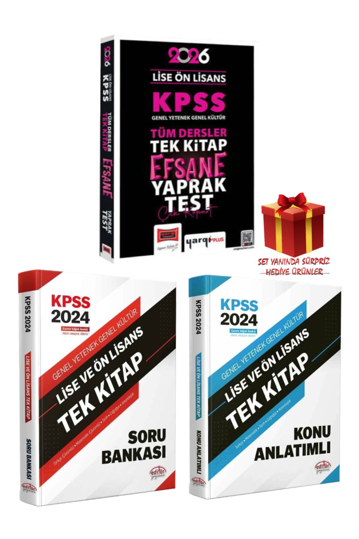 Yargı Yayınları 2026 KPSS Lise-Ön Lisans Tüm Dersler Tek Kitap Yaprak Test+Tek Kitap Soru Bankası+Konu Anlatımlı