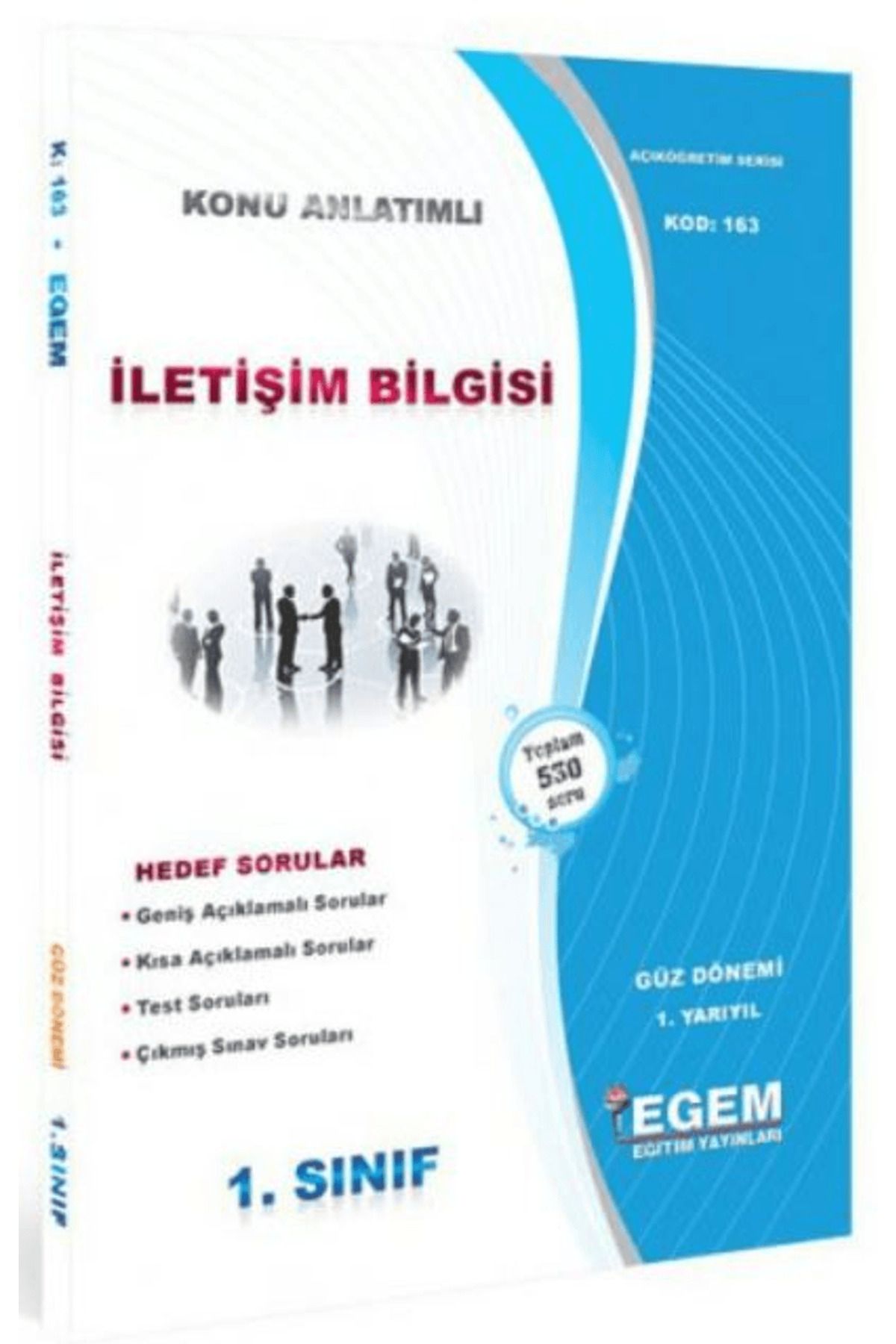 Egem Eğitim Yayınları 1. Sınıf 1. Yarıyıl İletişim Bilgisi Konu Anlatımlı - Kod 163