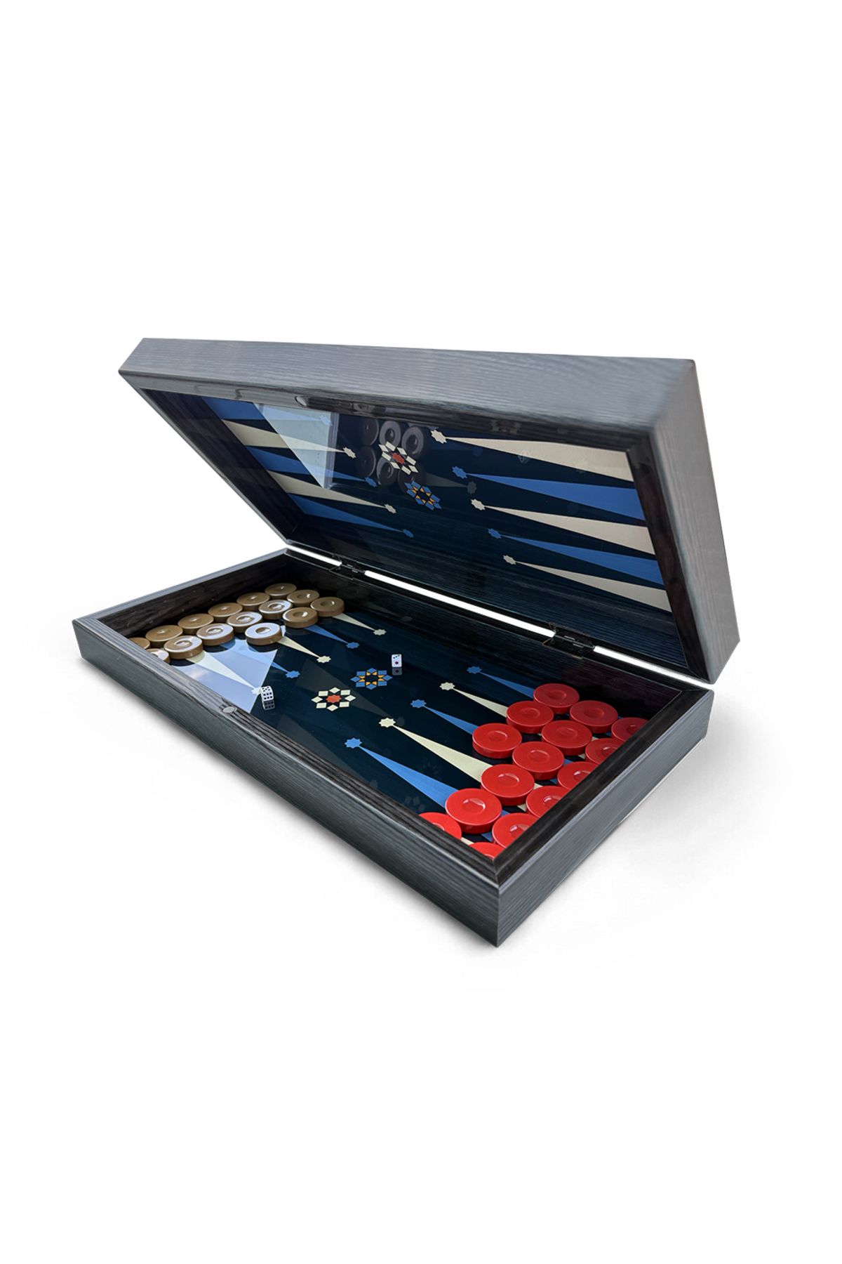 Biggdesign-Star Backgammon |   Anti-Scratch Floor, Magnetic Mdf Case, 2 Layers of Varnish Polished 7
