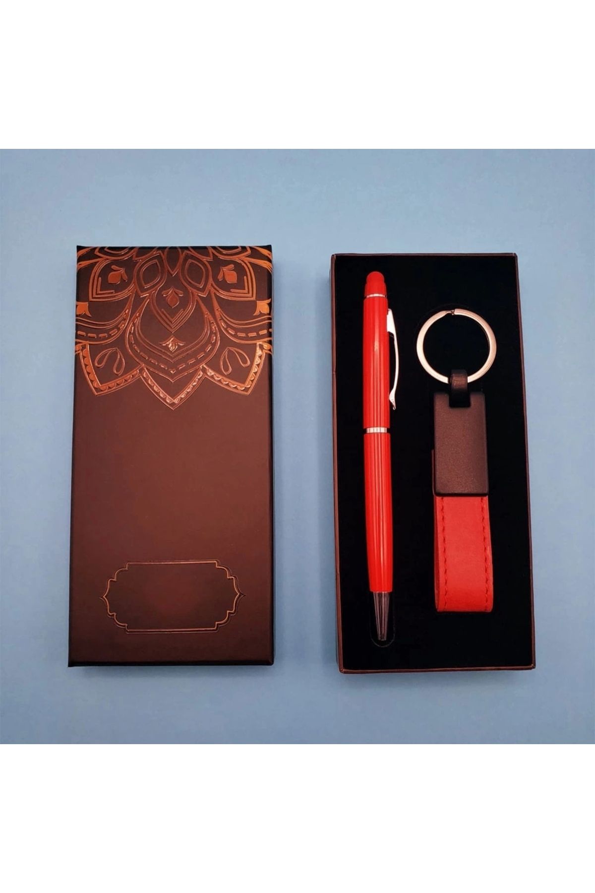 shop Kırmızı Anahtarlık Ve Kalem
