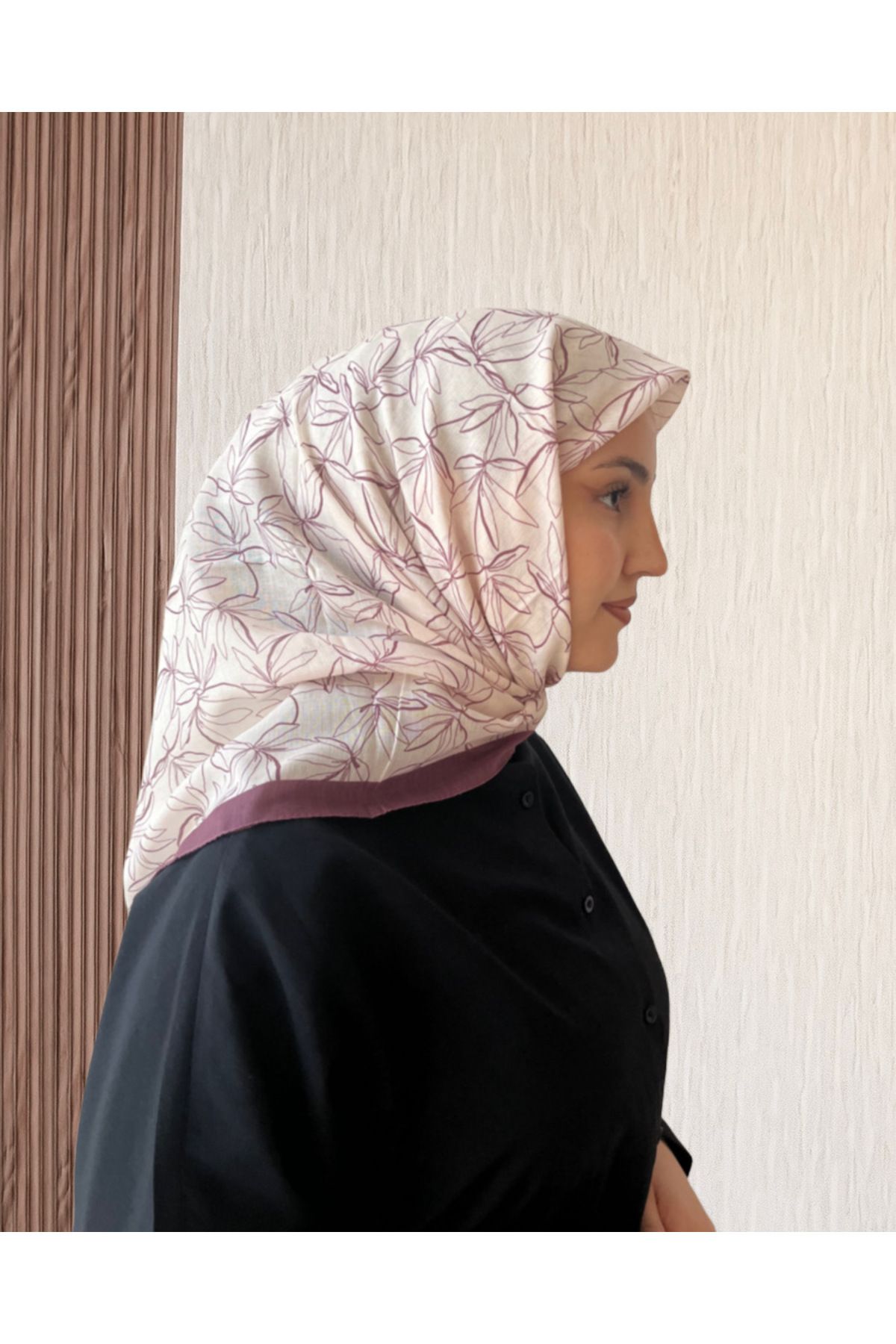 SarQa Scarft Çiçek Desen Eşarp
