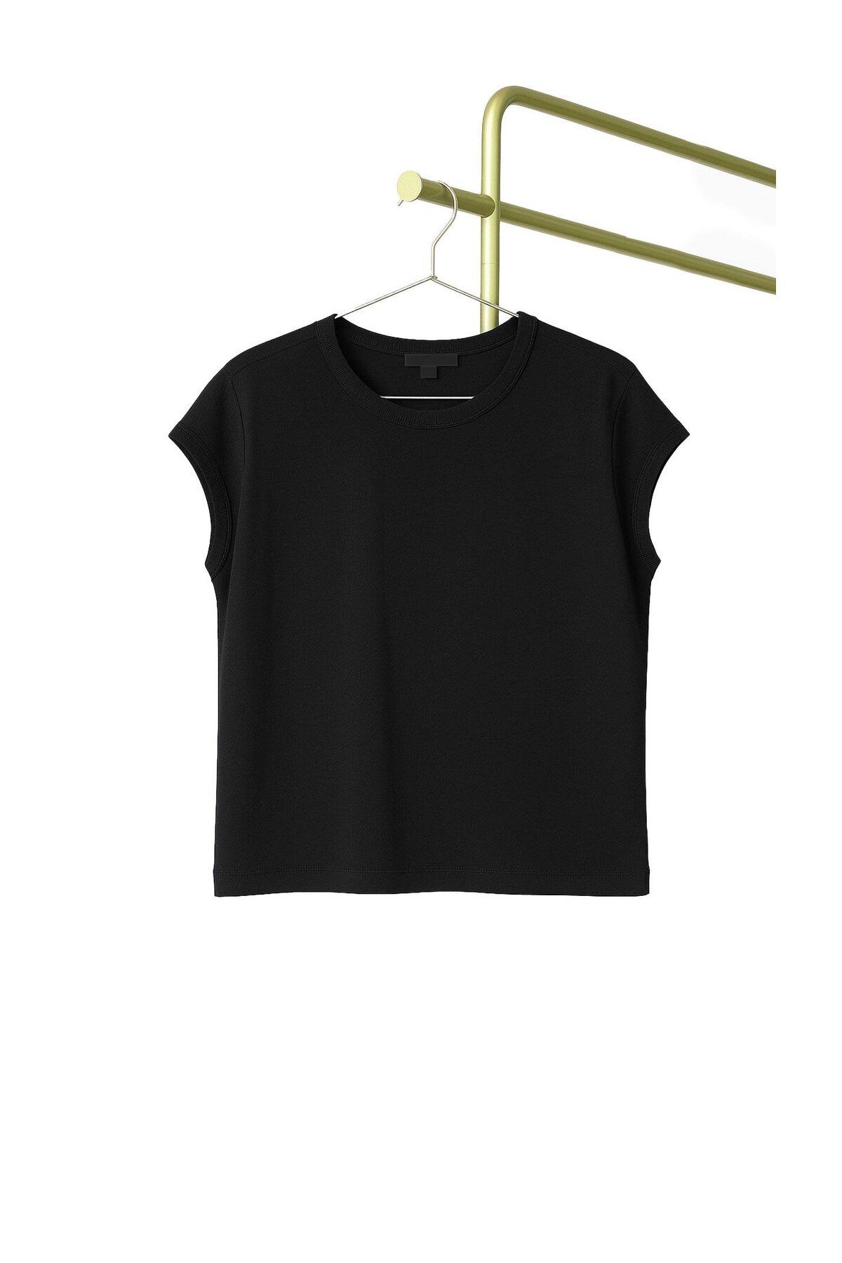 Sezgi Tekin Premium Seri T Kol Siyah Modal Tshirt