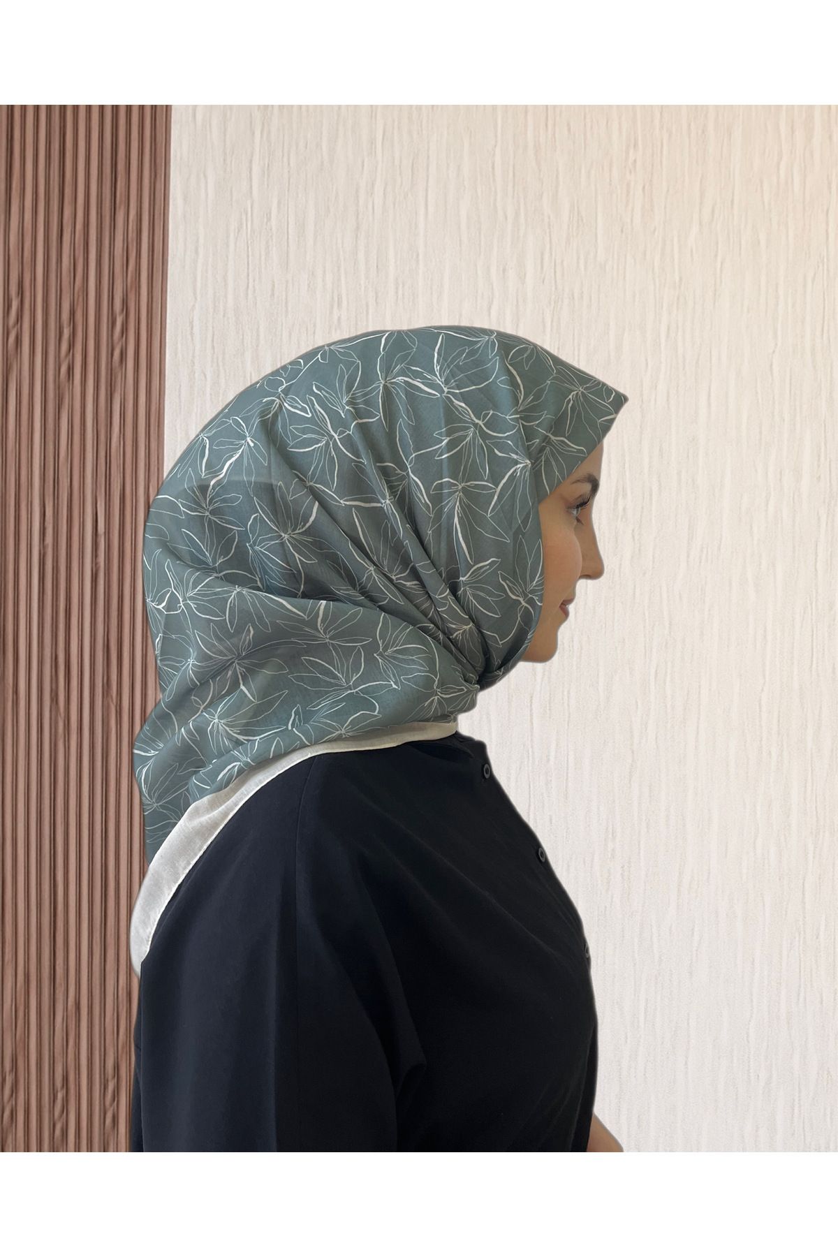 SarQa Scarft Çiçek Desen Eşarp