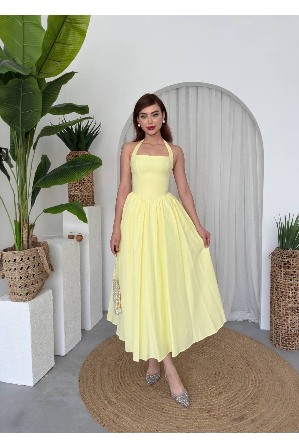 conconmoda Fedro Poplin Uzun Elbise
