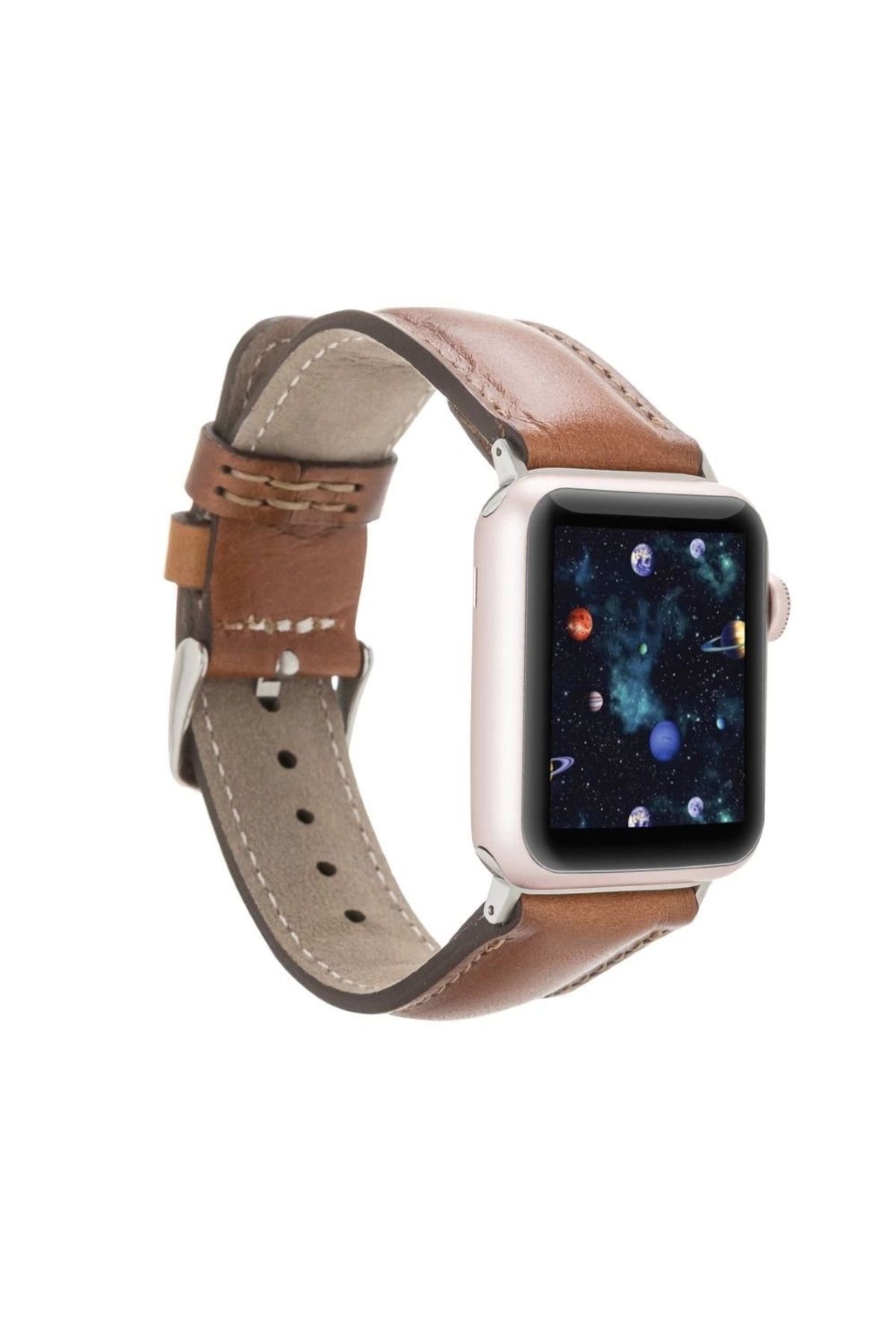 Vemora Watch Uyumlu Deri Kordon 42-44-45mm RST2EF Taba