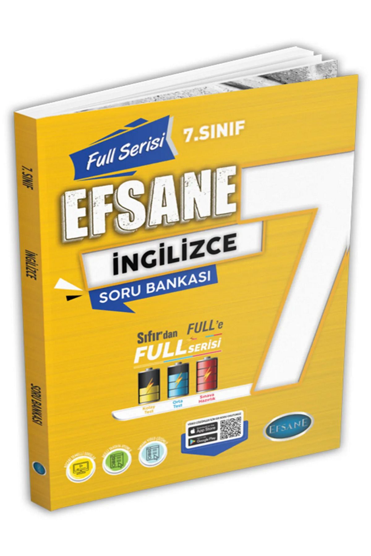 Evrensel İletişim Yayınları 7.Sınıf Efsane FULL Serisi İngilizce Soru Bankası / Sıfır'dan Full'e / Video Çözümlü