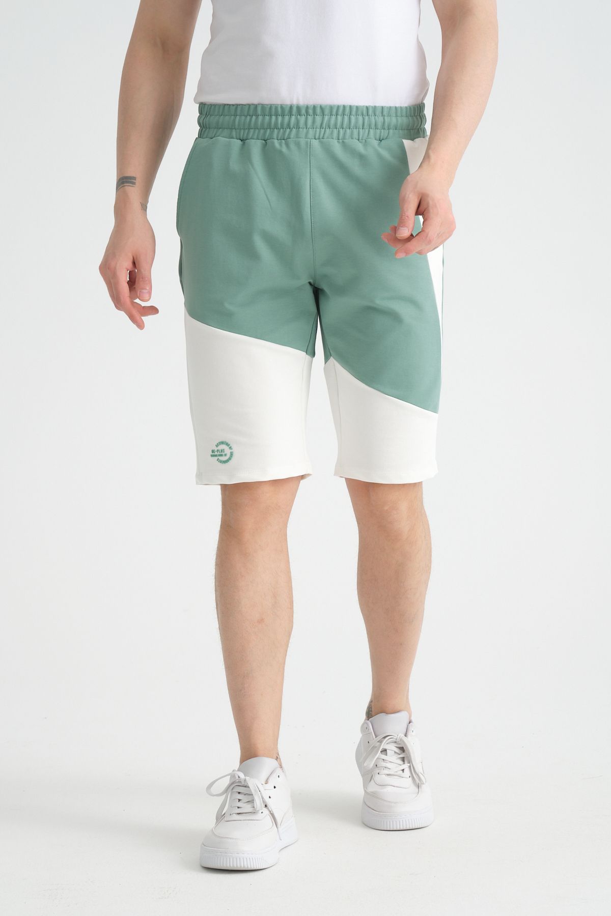 Shooter Sportswear Erkek Yazlık Şort Yosun Baskı Detaylı