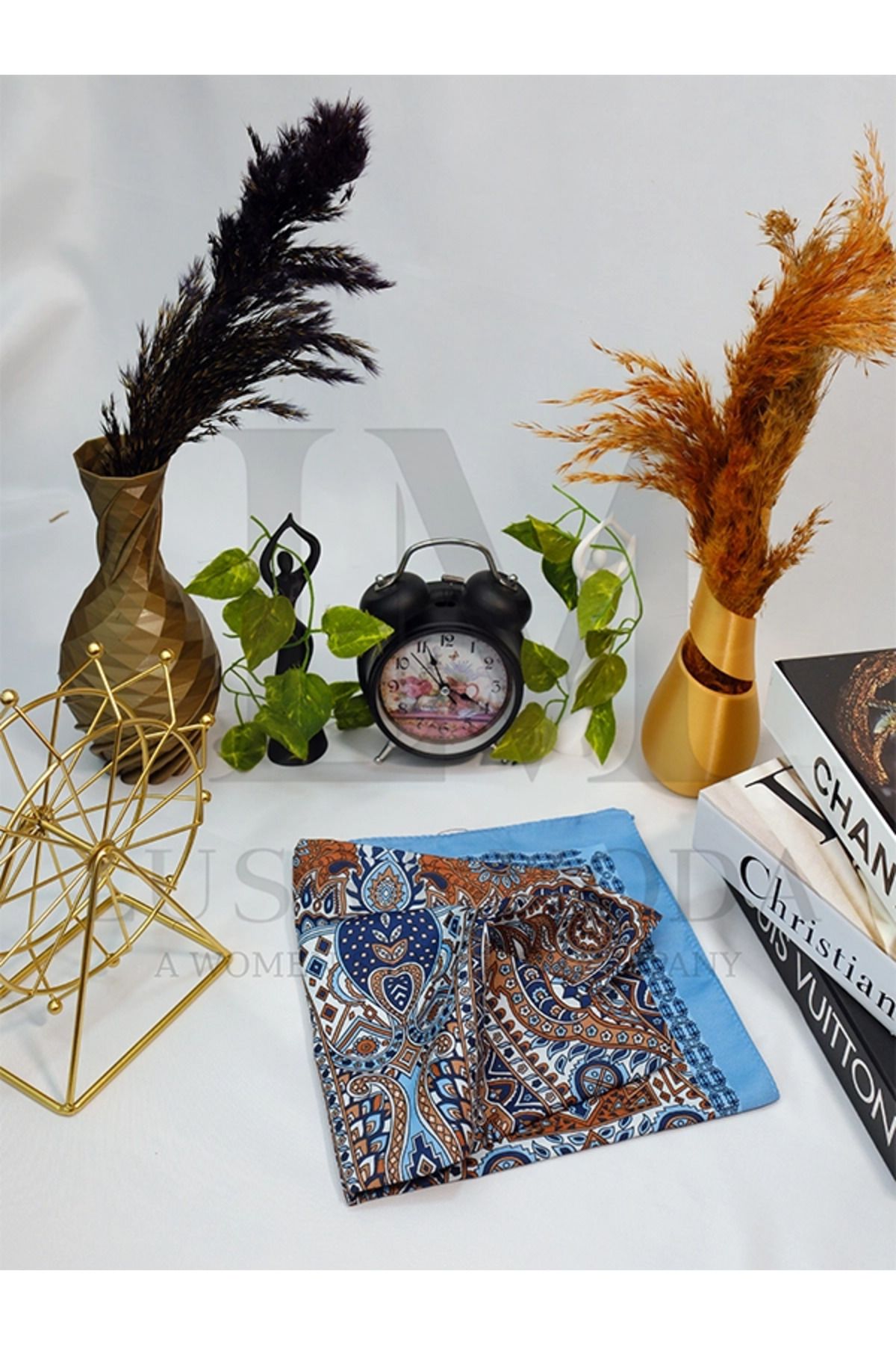 LUSSAMODA SOFT PAMUKLU DESENLİ EŞARP