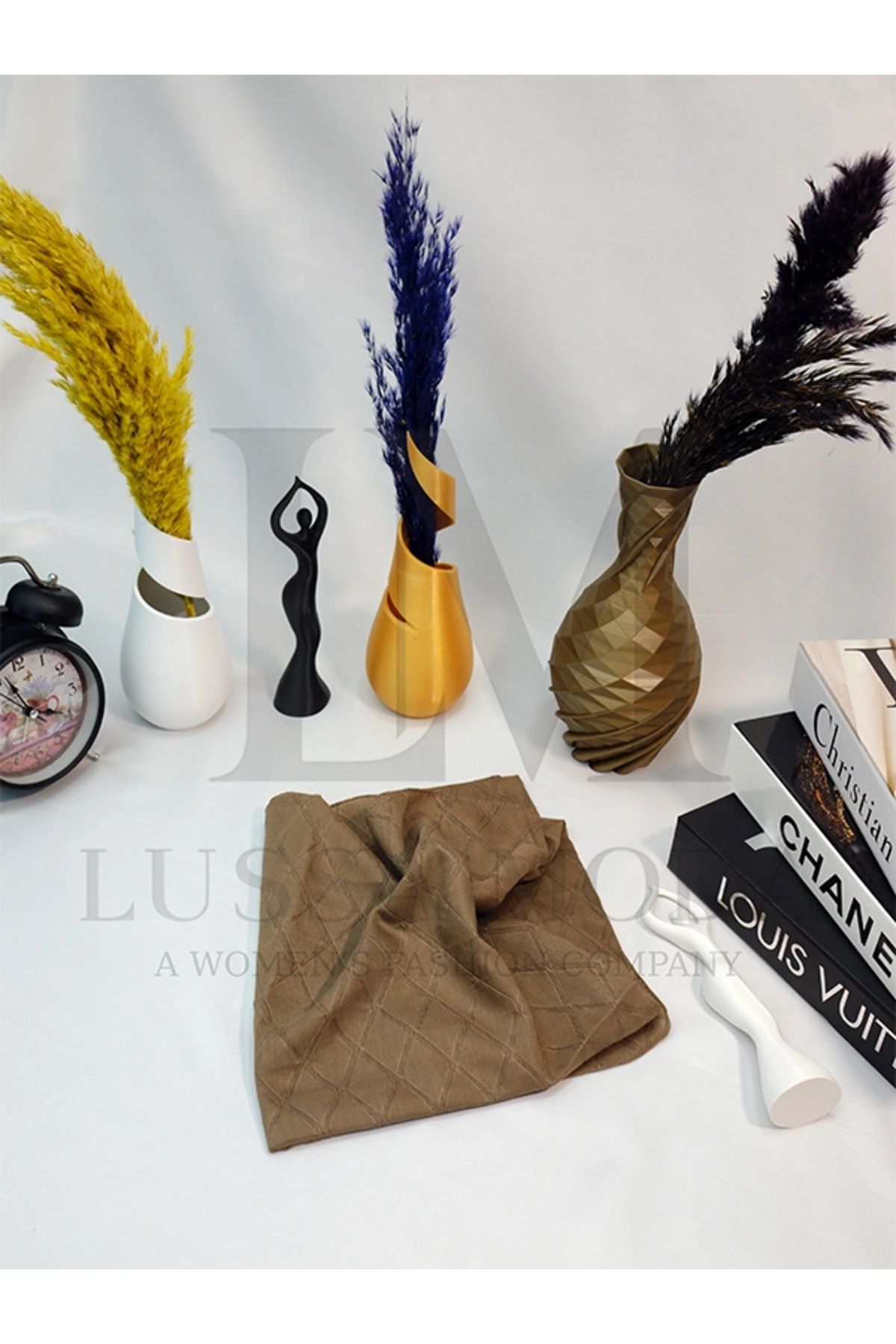 LUSSAMODA DESENLİ-BAMBU EŞARP