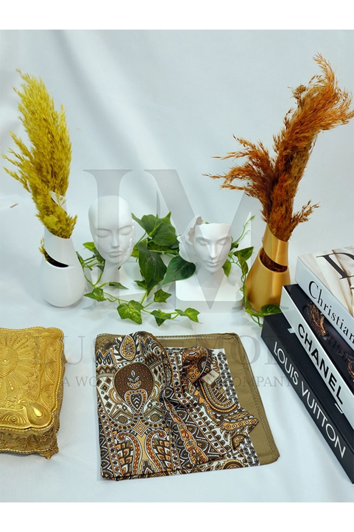 LUSSAMODA SOFT PAMUKLU DESENLİ EŞARP