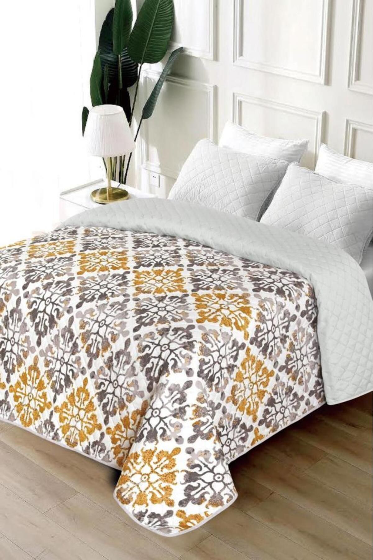 Çeyiz Diyarı Flora Dama Tek Kişilik 200x220 cm Tek Pike