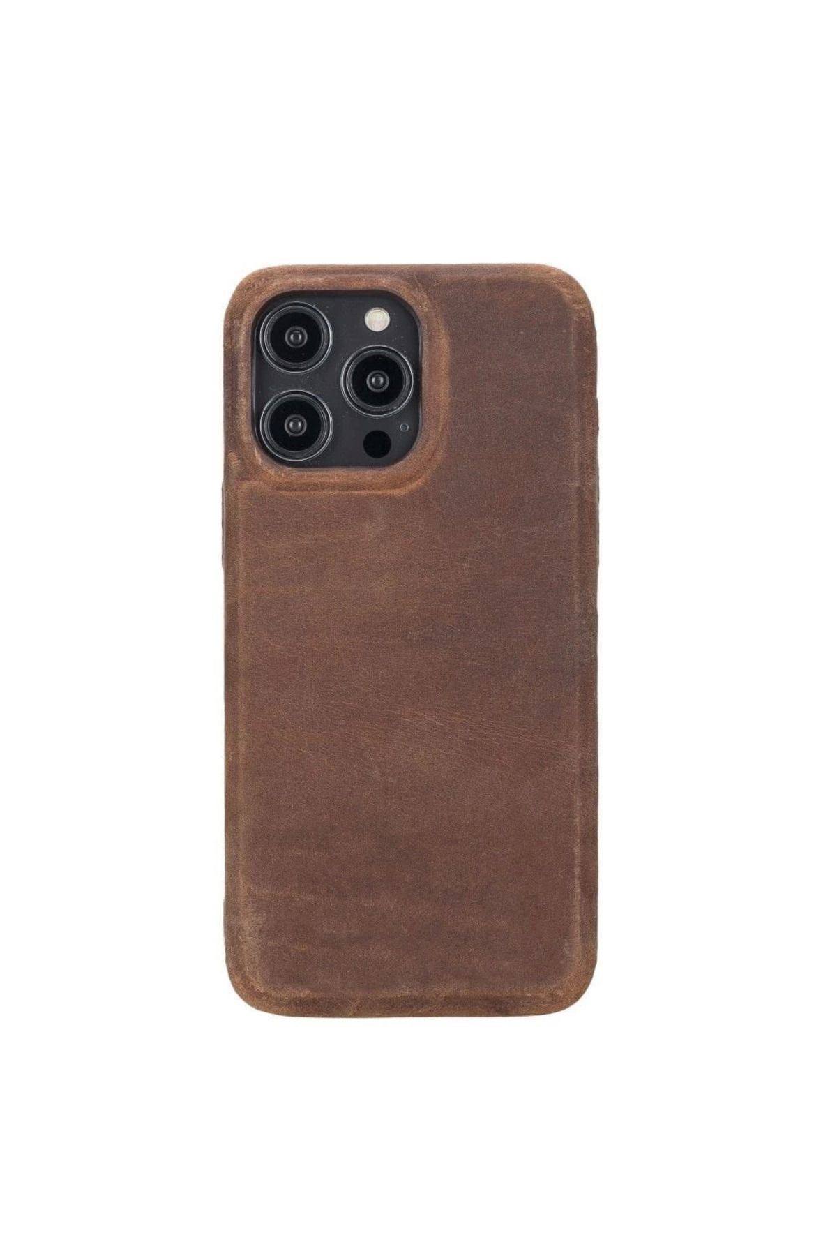 Vemora Apple iPhone 14 Pro Max Uyumlu Deri Arka Kapak ROCK G2