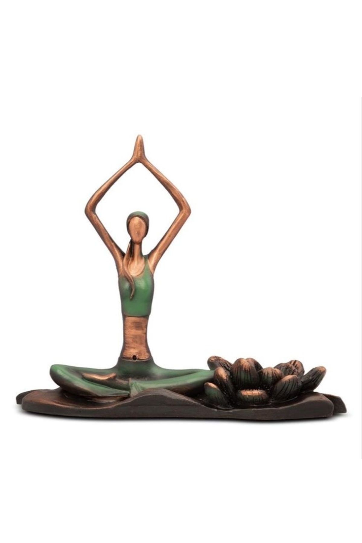 Yaratıcı sanatlar atölyesi Yüksek Kalite Yoga meditasyon Temalı Biblo Tütsülük Mumluk Dekoratif Meditasyon Heykeli 20 CM