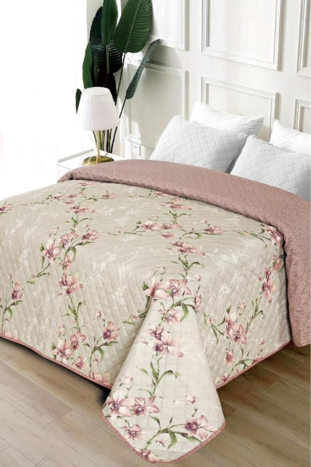 Çeyiz Diyarı Flora Çiçek Tek Kişilik 200x220 cm Tek Pike