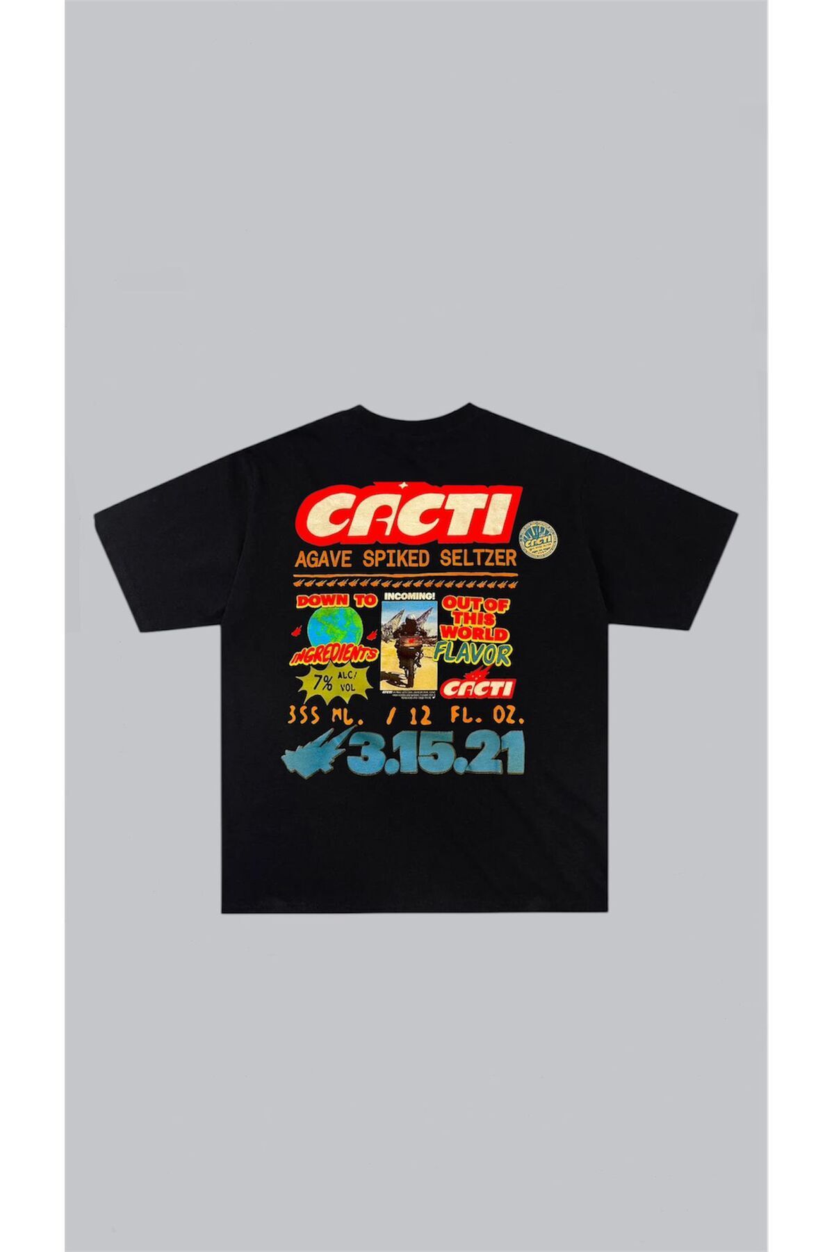StreetSize Oversize Unisex CACTI Baskıı Tshirt