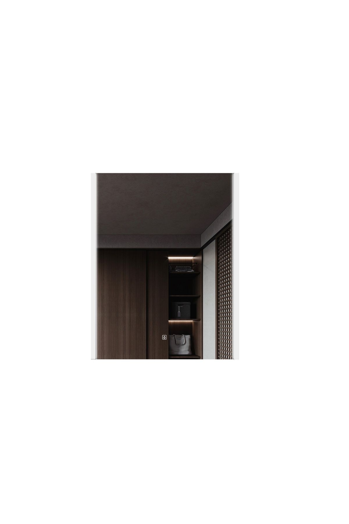 Trendy's Dulap Trendy’s, Cu Oglinda De Baie Moderna, Cu Senzor Touch, Led, Si Spatii De Depozitare – 600x - One Size