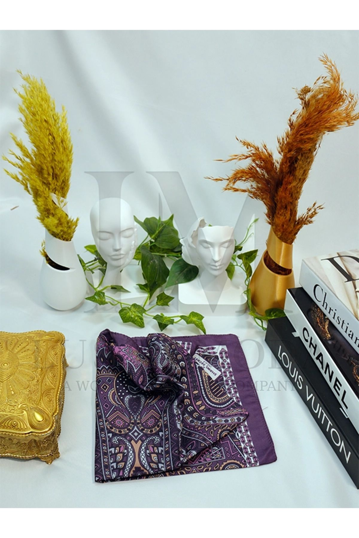 LUSSAMODA SOFT PAMUKLU DESENLİ EŞARP
