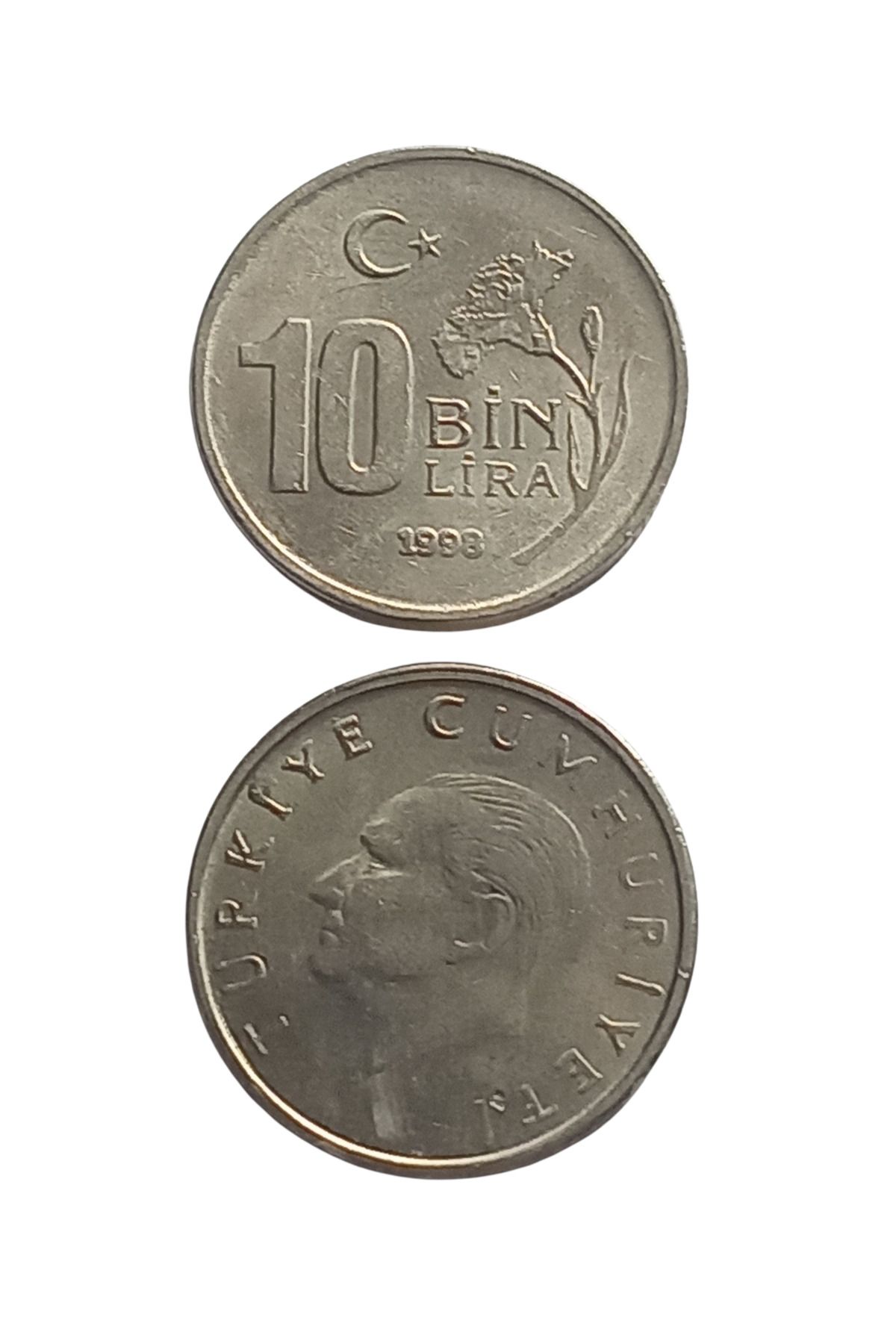 Yediotuz 10 Bin Türk Lirası 1998 Koleksiyon Madeni Para Koleksiyon Başlangıç Setleri Antika Darpane