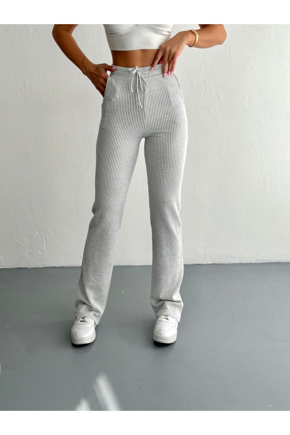MİSPİER Çizgili Su Yolu Pantalon