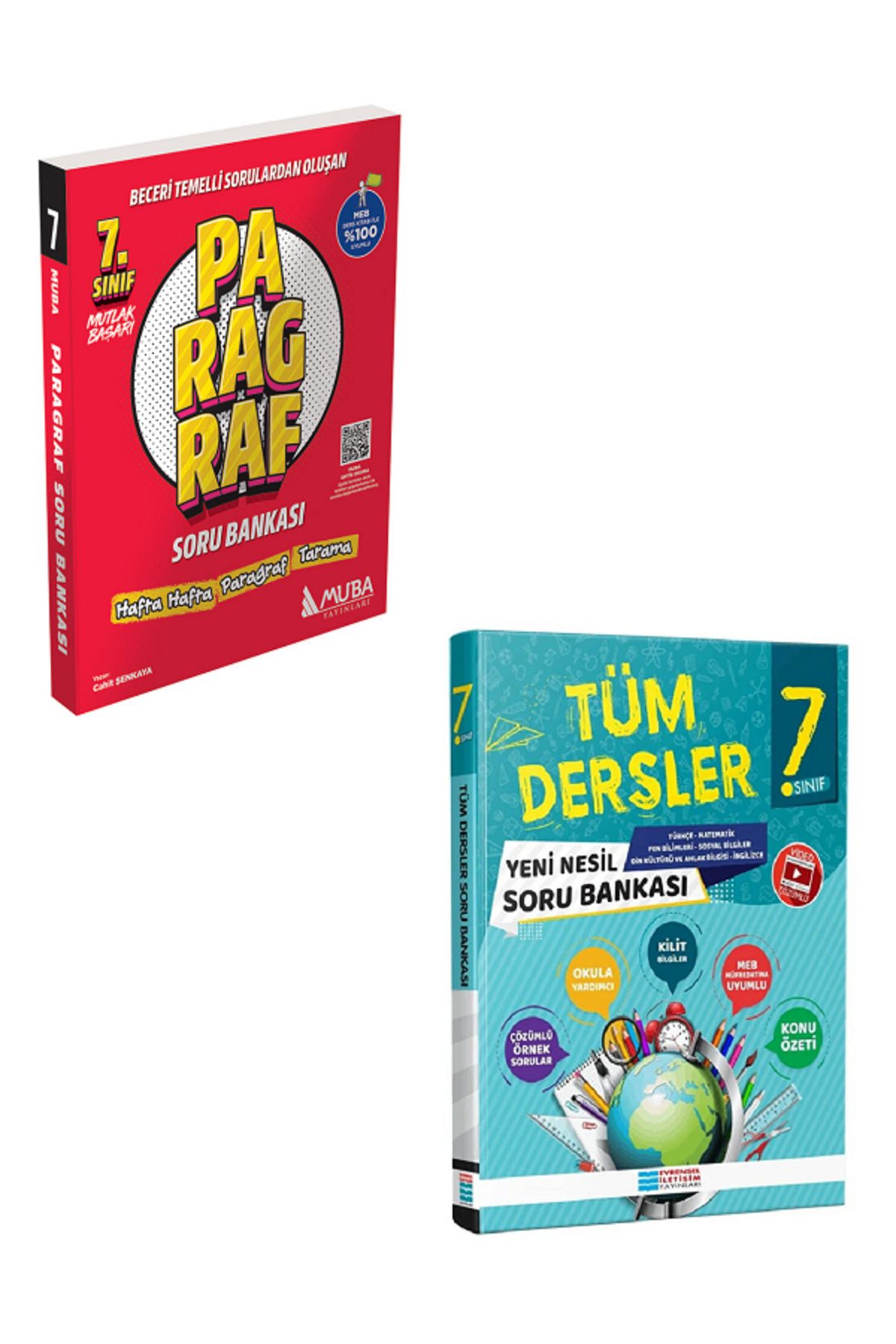 Evrensel İletişim Yayınları 7.Sınıf Muba Mutlak Başarı Paragraf Soru Bankası + 7.Sınıf Evrensel Tüm Dersler Soru Bankası /2KİTAP