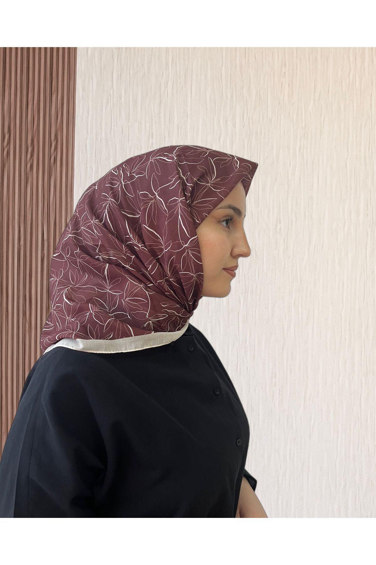 SarQa Scarft Çiçek Desen Eşarp