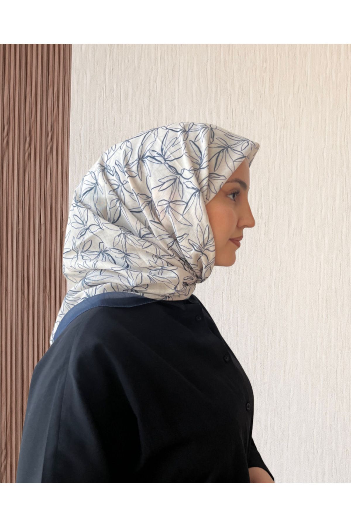 SarQa Scarft Çiçek Desen Eşarp