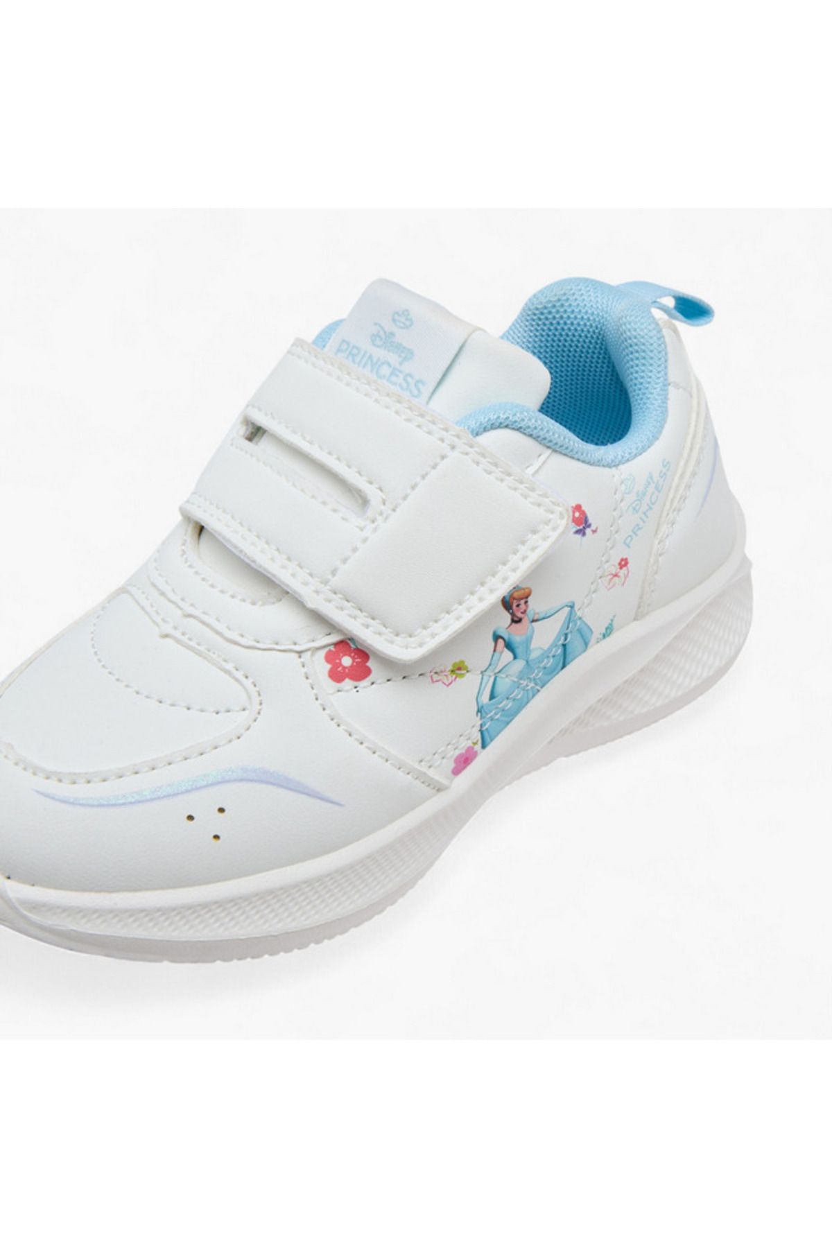 Disney-Disney Cinderella Print Sneakers with Hook and Loop Closure 5