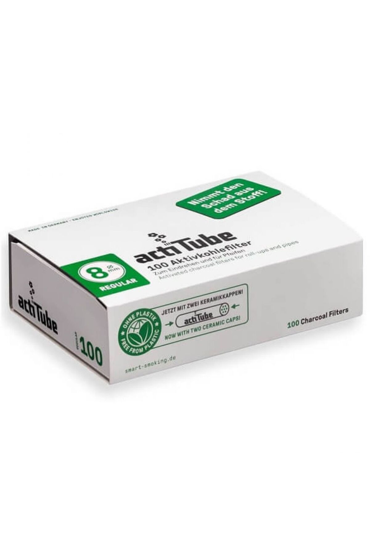 Actitube-Set of Activated Carbon Filters ActiTube ceramic caps Regular 8mm x 100 pieces in a box 2