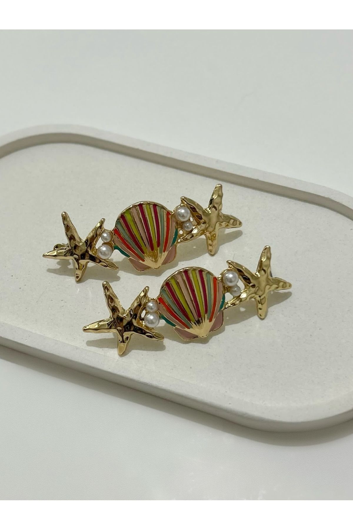 ayoljewelry Deniz Kabuğu Çelik Küpe