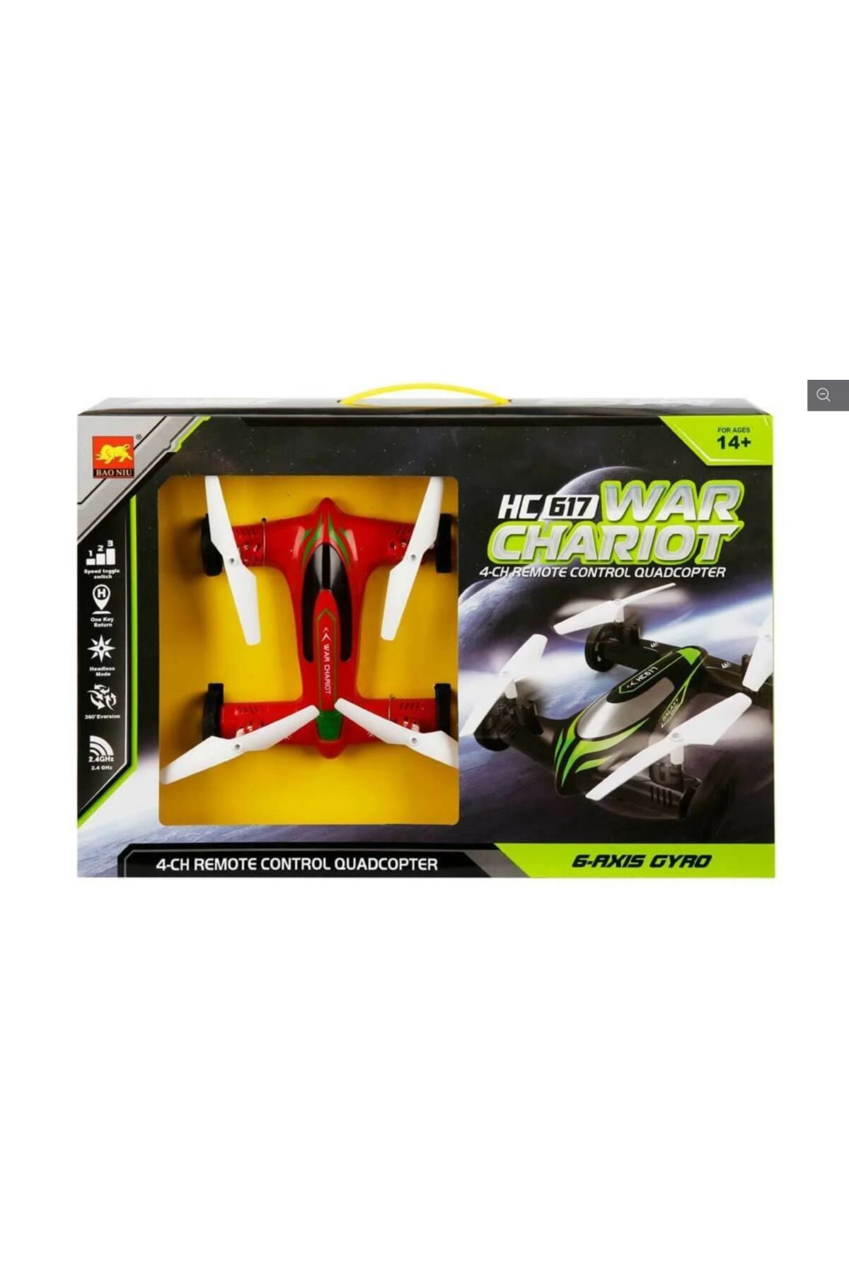 Modafiks Uzaktan Kumandalı Şarjlı Kırmızı Araba / Quadcopter
