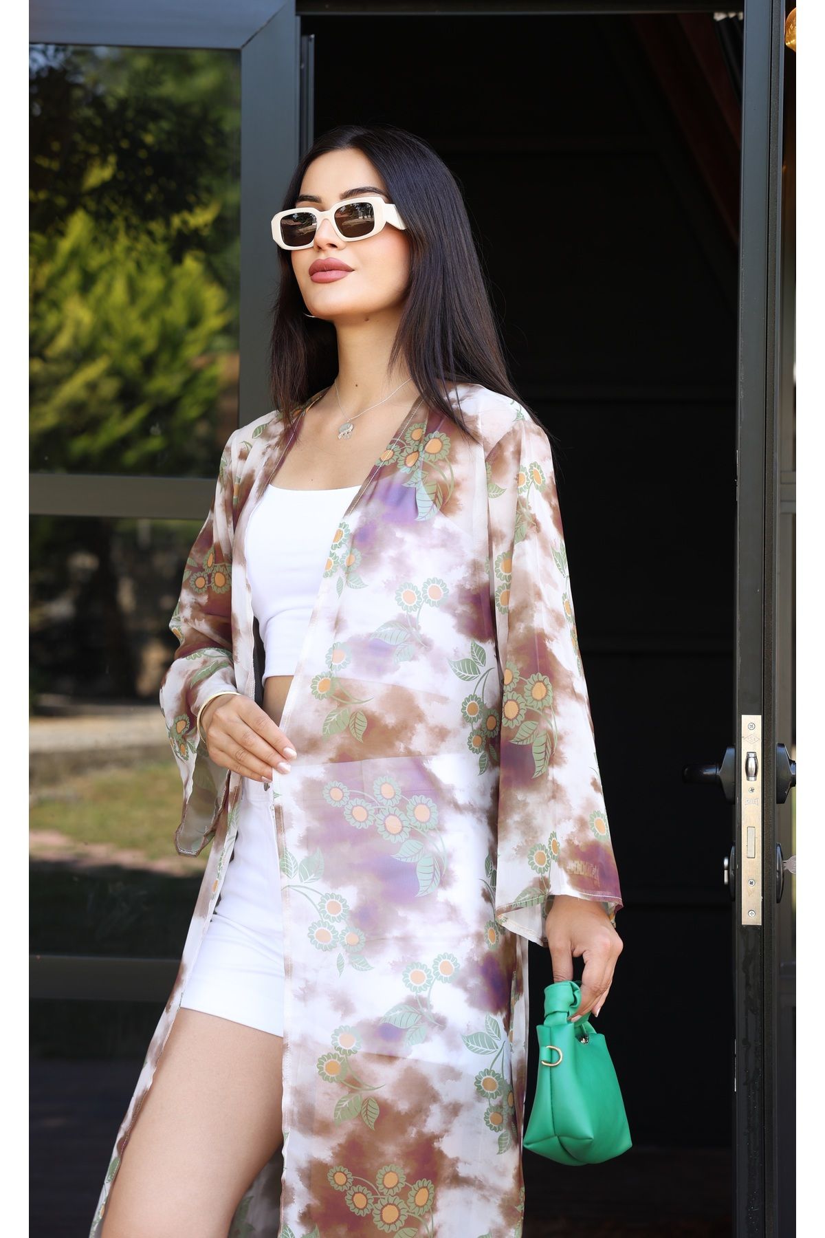 SahraAfra Kadın Uzun Kimono