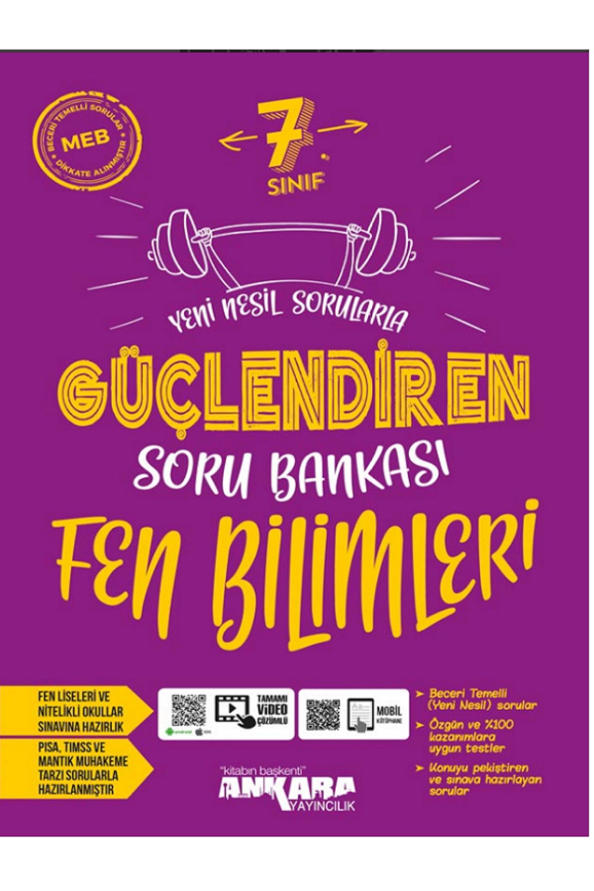 Evrensel İletişim Yayınları 7.Sınıf Ankara Güçlendiren Fen Bilimleri Soru Bankası / Fen Liseleri ve Nitelikli Okullar Sınavına